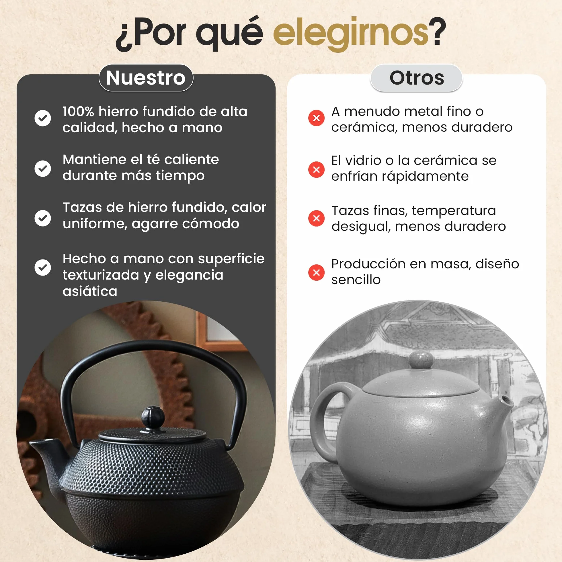 Dimono® hierro fundido de Asia tetera de jarra de hierro tradicional