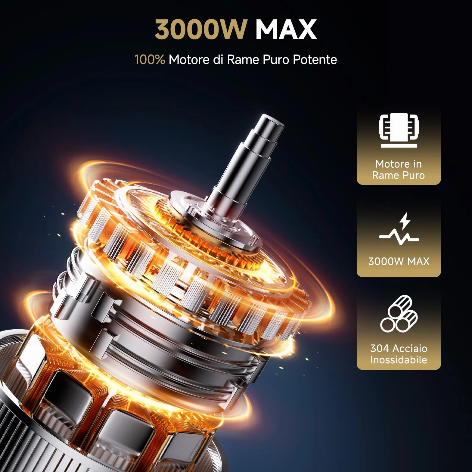 AAOBOSI Picadora De Carne, 3-EN-1 Picadora De Carne Eléctrica [3000w Max] Con 2 Cuchillas, 3 Placas De Corte De Acero Inoxidable, 1 Tubo Para Rellenar Salchichas, 1 Kit Kubbe