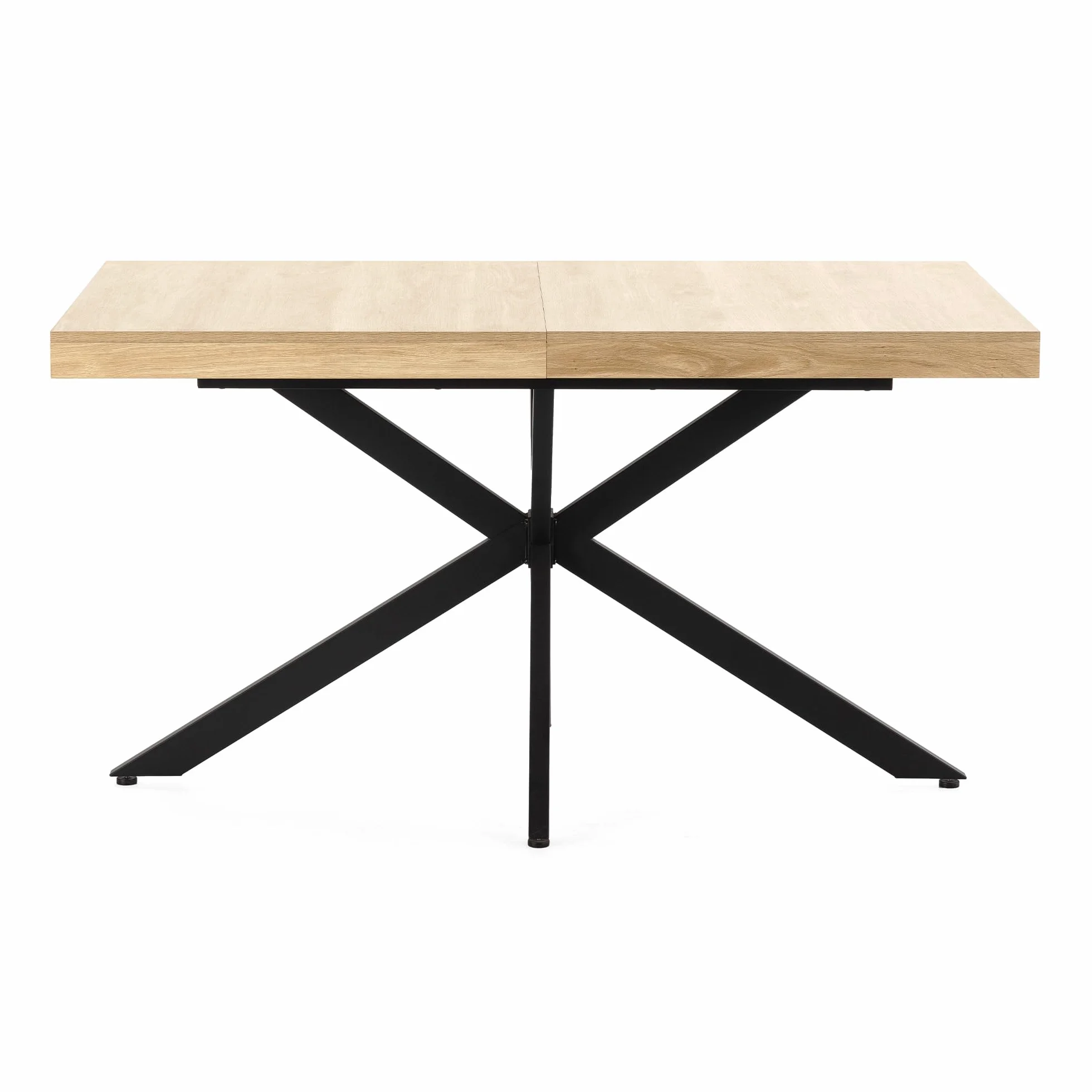 HOMN LIVING Mesa de Comedor Extensible Genova Color Roble, 140-180 cm (Largo) 80 cm (Profundidad) 75 cm (Altura)