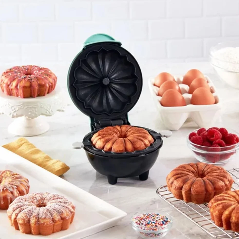 Min Make Waffle - Máquina para hacer tartas de calabaza, para niños, minimáquina para hornear, enchufe europeo
