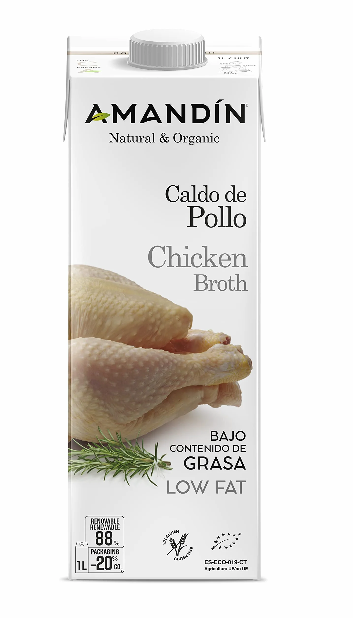 Amandin Caldo de Pollo 6 x 1000 ml