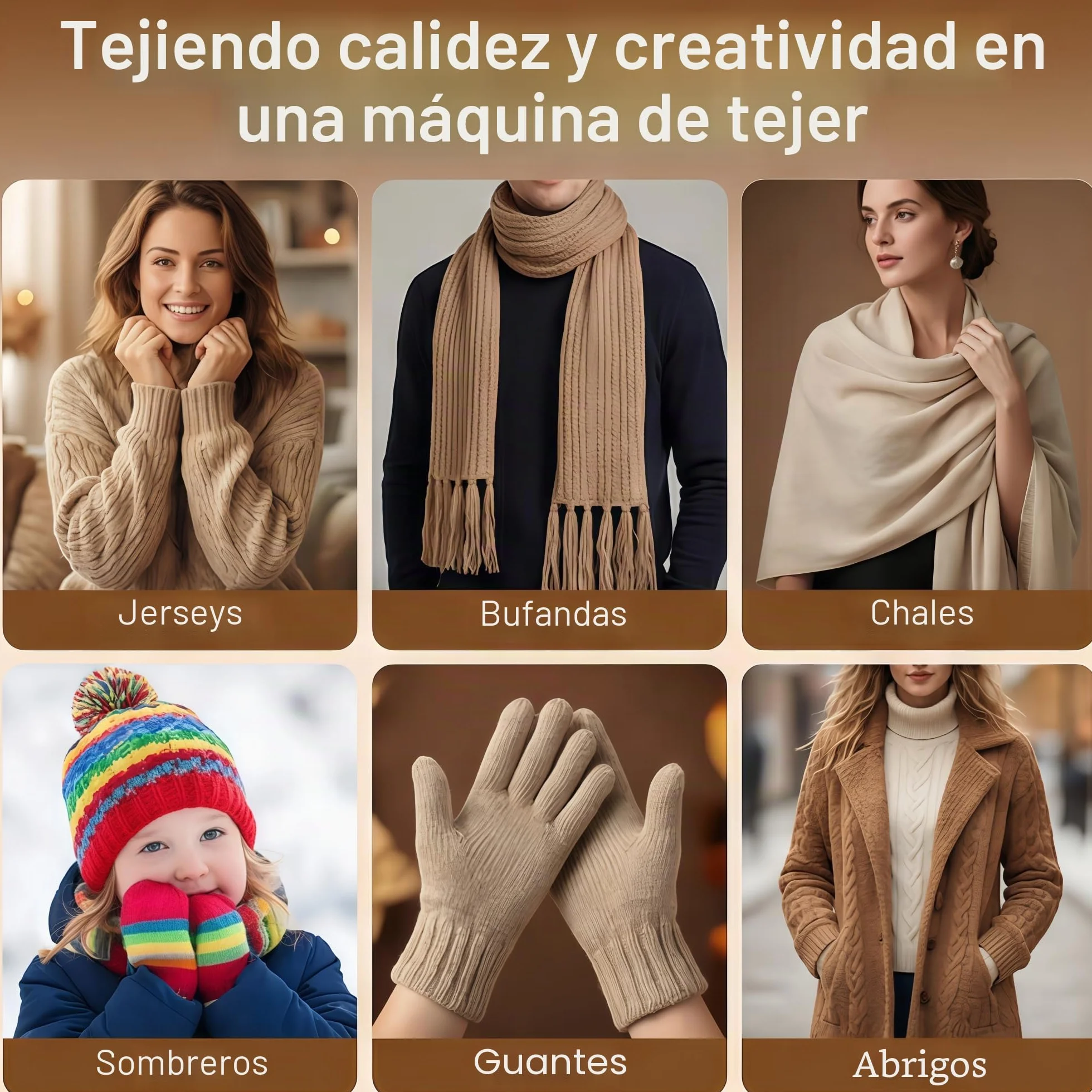 Máquina de tejer LK150 de calibre medio de 6,5 mm, portátil y eficiente, con accesorios para tejer fácilmente en casa, ideal para los amantes de la confección de suéteres y