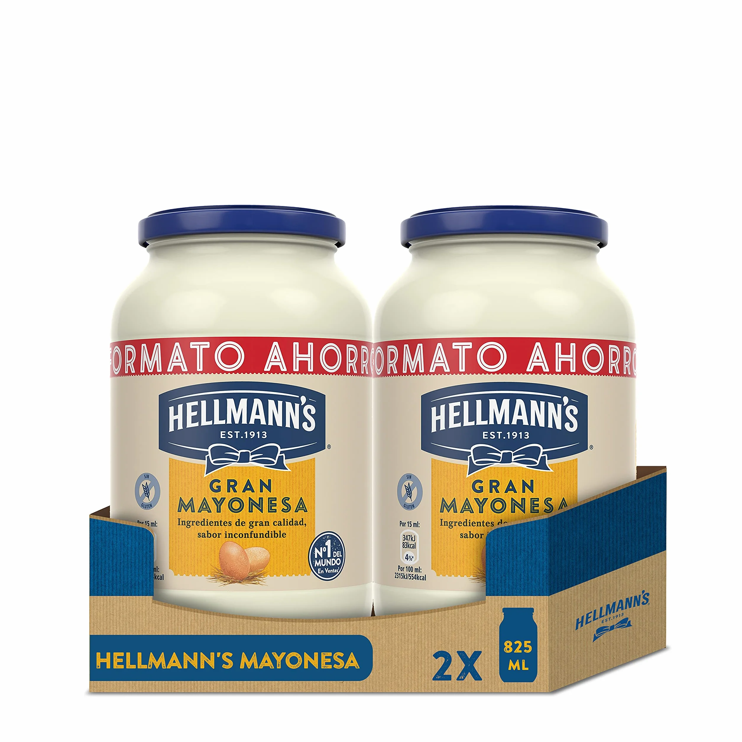 Hellmann's Gran Mayonesa Tarro 825ml Pack de 2