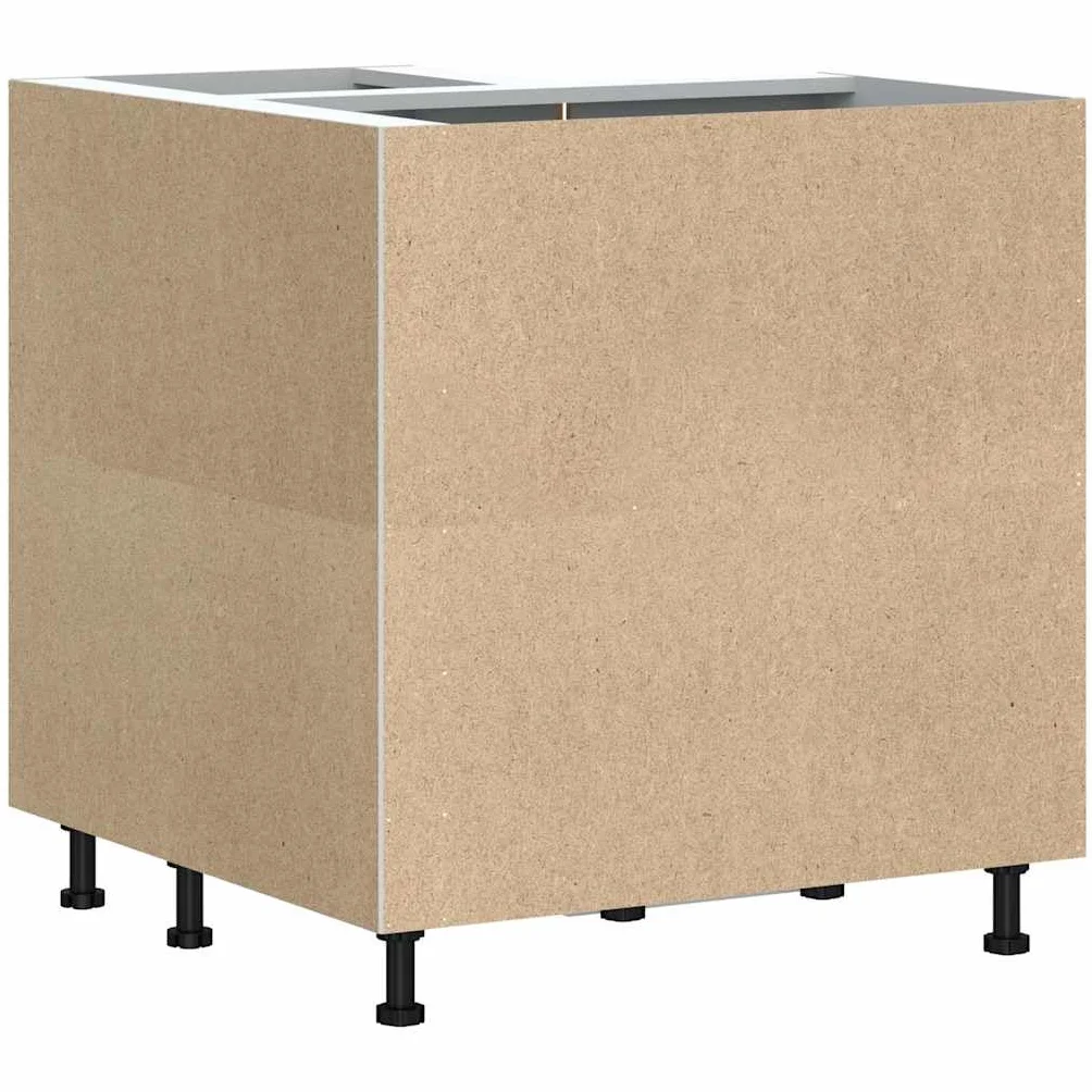 IKAYAA Mueble Esquinero Cocina, Armario de Esquina, Mueble Bajo de Cocina sin encimera 75.5 x 75.5 x 81.5 cm Blanco