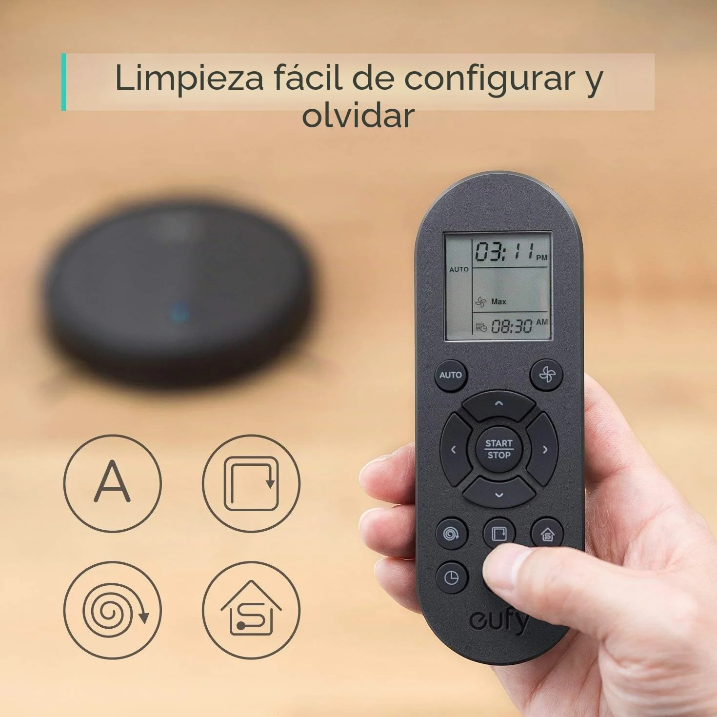 Robot Aspirador eufy RoboVac 11S (Slim) con BoostIQ, superdelgado, Fuerte Fuerza de succión de 1300 Pa, aspiradora robótica autocargable, Ideal para propietarios de Mascotas (reacondicionado)