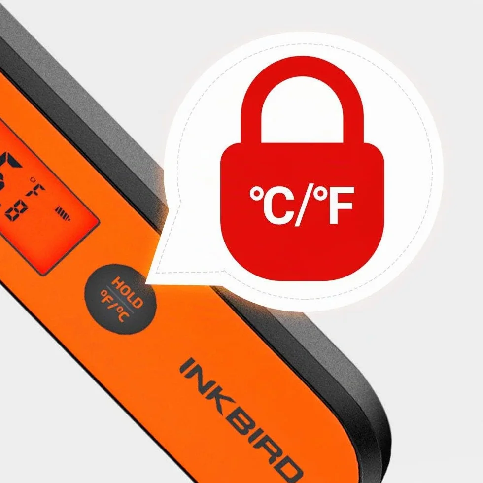 Inkbird IHT-1P Termometro Cocina, Impermeable Termometro Digital Cocina con sonda Larga Acero Inoxidable, Termómetro para carne Lectura Rápida，Conmutable °C/°F, Apto Para Parrilla, Carne, Líquidos