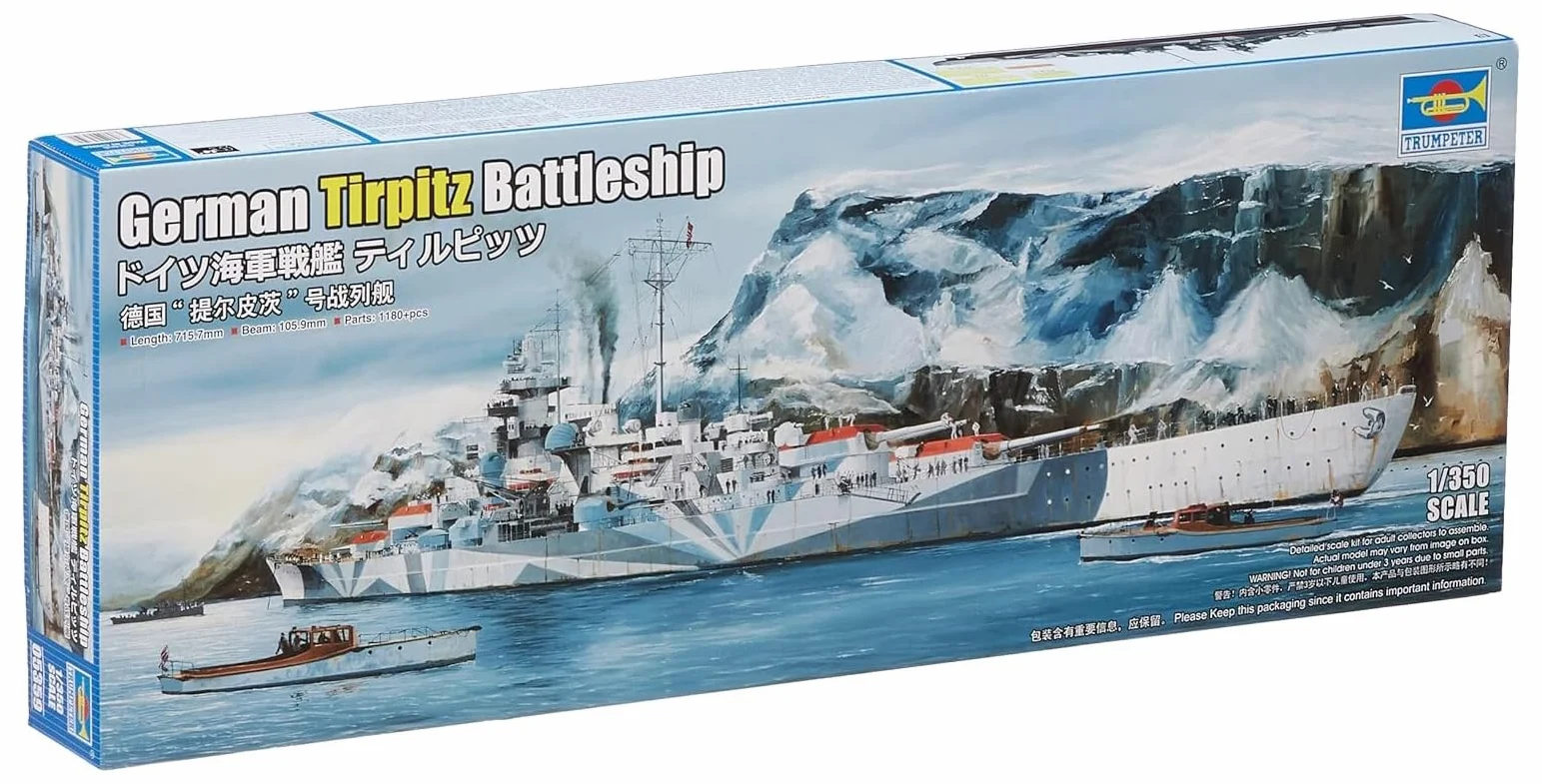 Trumpeter 05359 - German Tirpitz Battleship - Escalera 1/350 - Caja de montaje de plástico