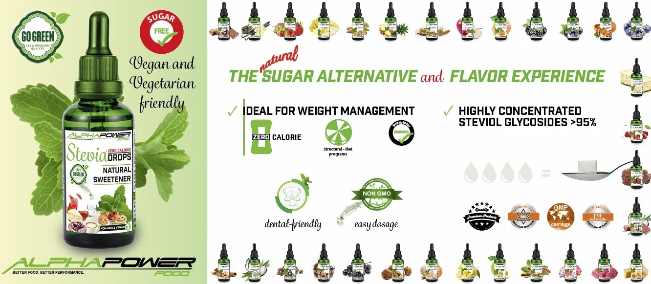 Stevia liquida pura 100ml, Edulcorante natural, sustituto del azúcar, sin azúcar, sin calorías, vegano y no OGM