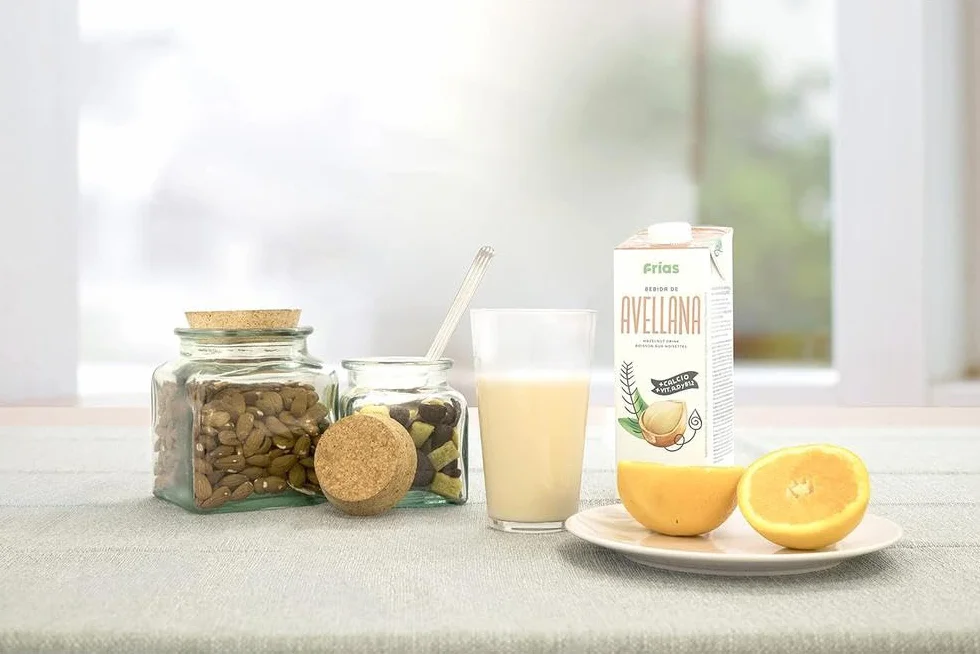 Frías Bebida Vegetal de Avellana Enriquecida con Calcio Pack 6x1L Vegana Sin Gluten Sin Lactosa