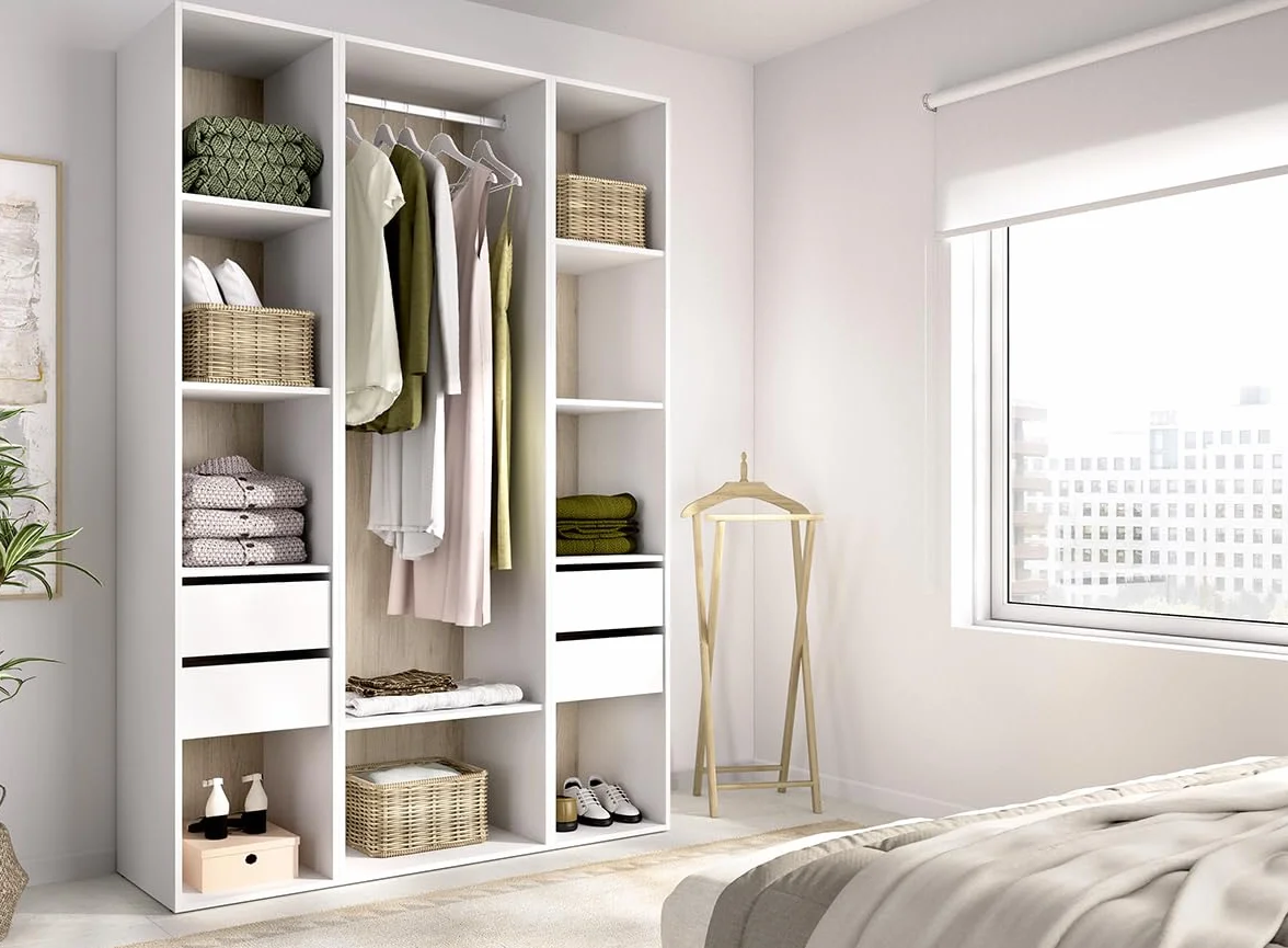 DEKIT Grupo RIMOBEL-Conjunto Armario-VESTIDOR con Trasera Reversible