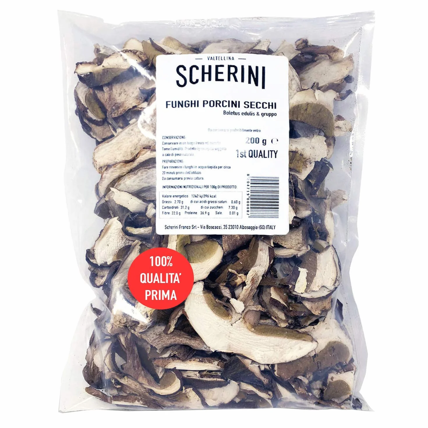 Scherini Valtellina setas Boletos deshidratados 200g 1st Quality