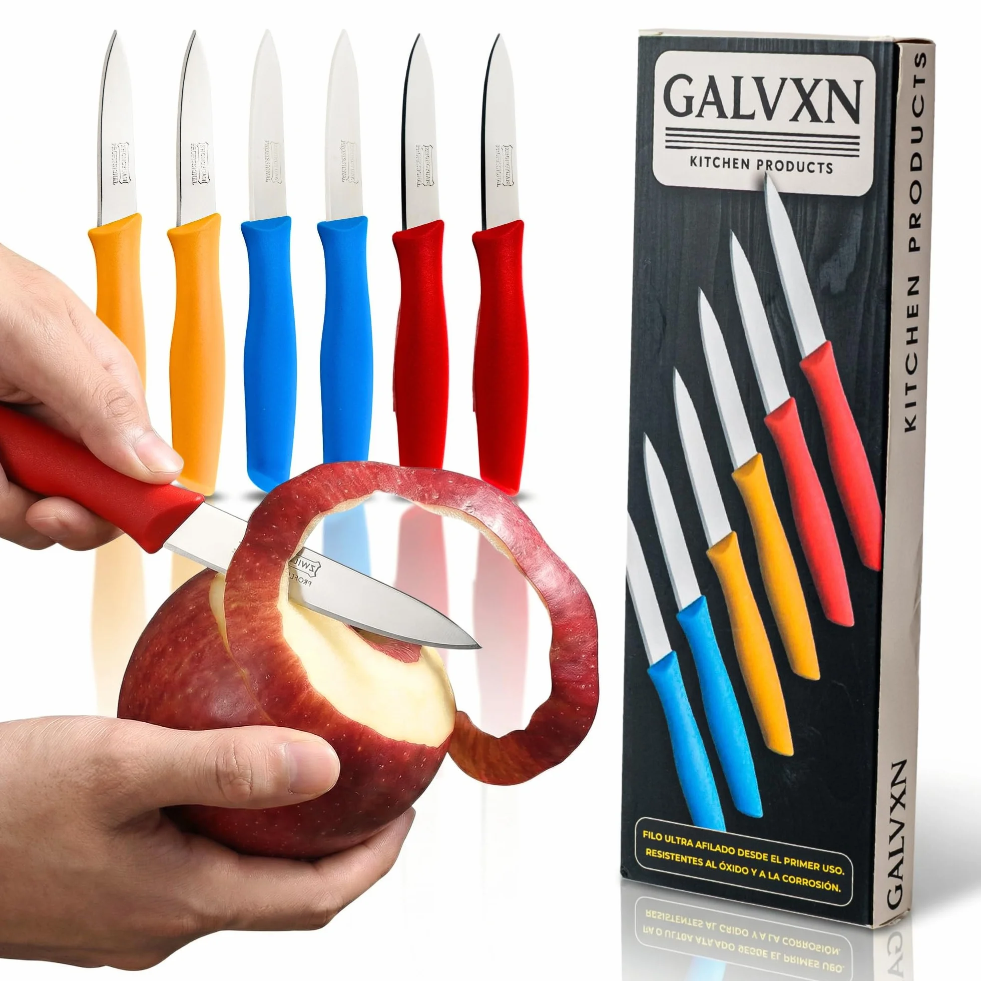 Cuchillos de Cocina Acero Inoxidable Pack 6 Piezas Aptos Lavavajillas