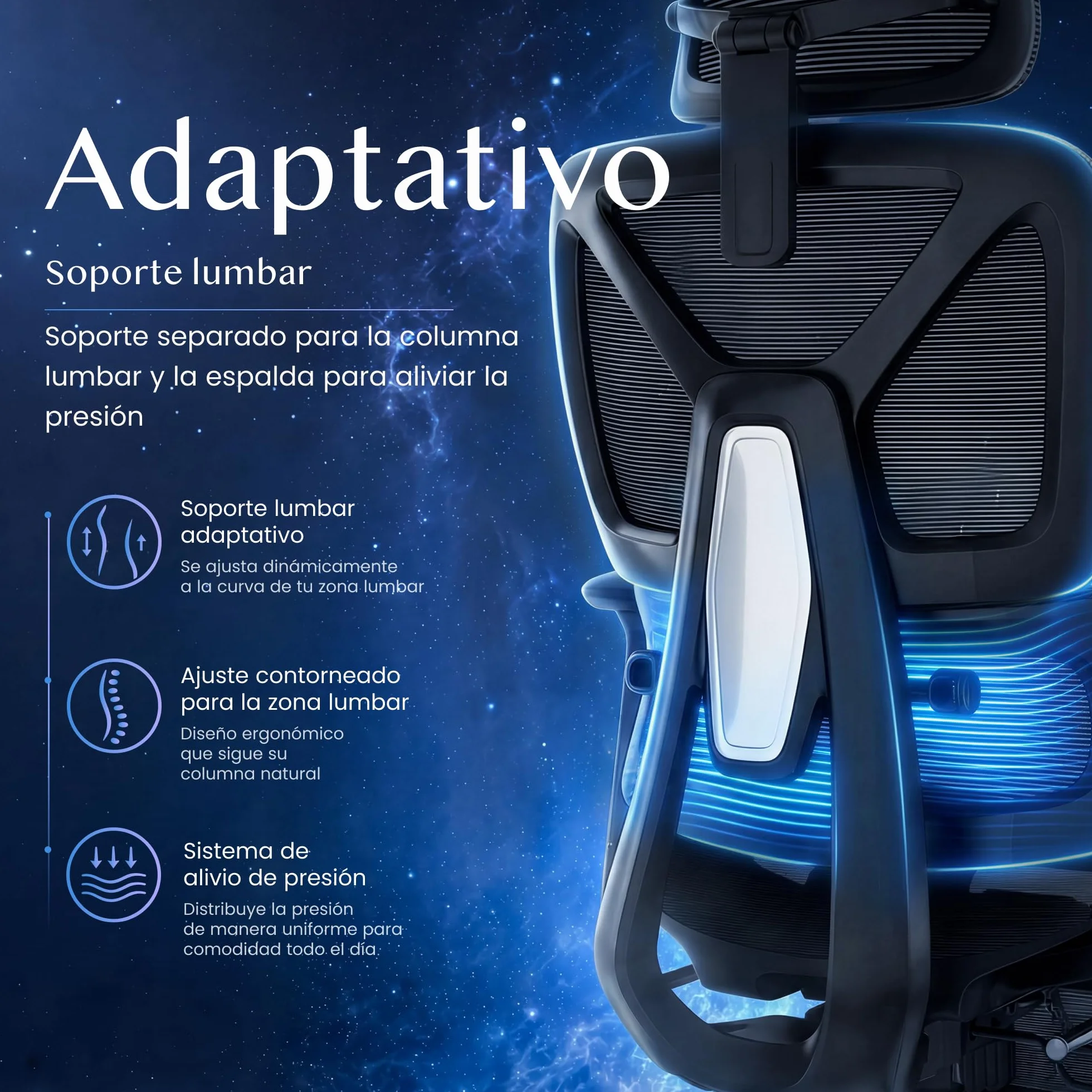 FLEXISPOT ErgoX Silla Escritorio con Reposapiés, Soporte Lumbar, Respaldo 5D, Reposabrazos 3D, Silla Gaming, Cojín Transpirable, Inclinación 135°, Silla Ergonomica Escritorio, Negro