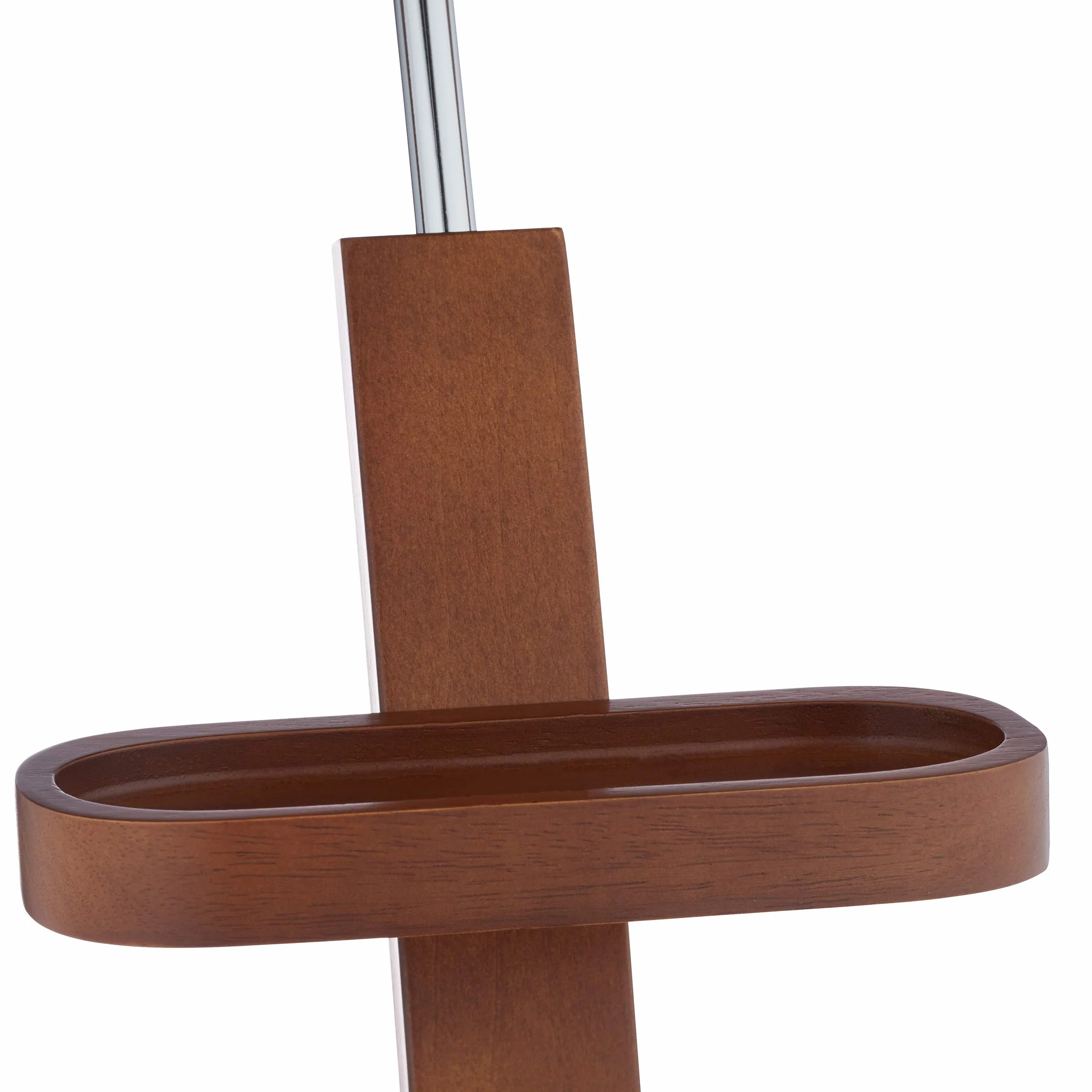 Relaxdays Galán de Noche Perchero Pie Madera Metal 112 x 46,5 x 33 cm Marrón Oscuro