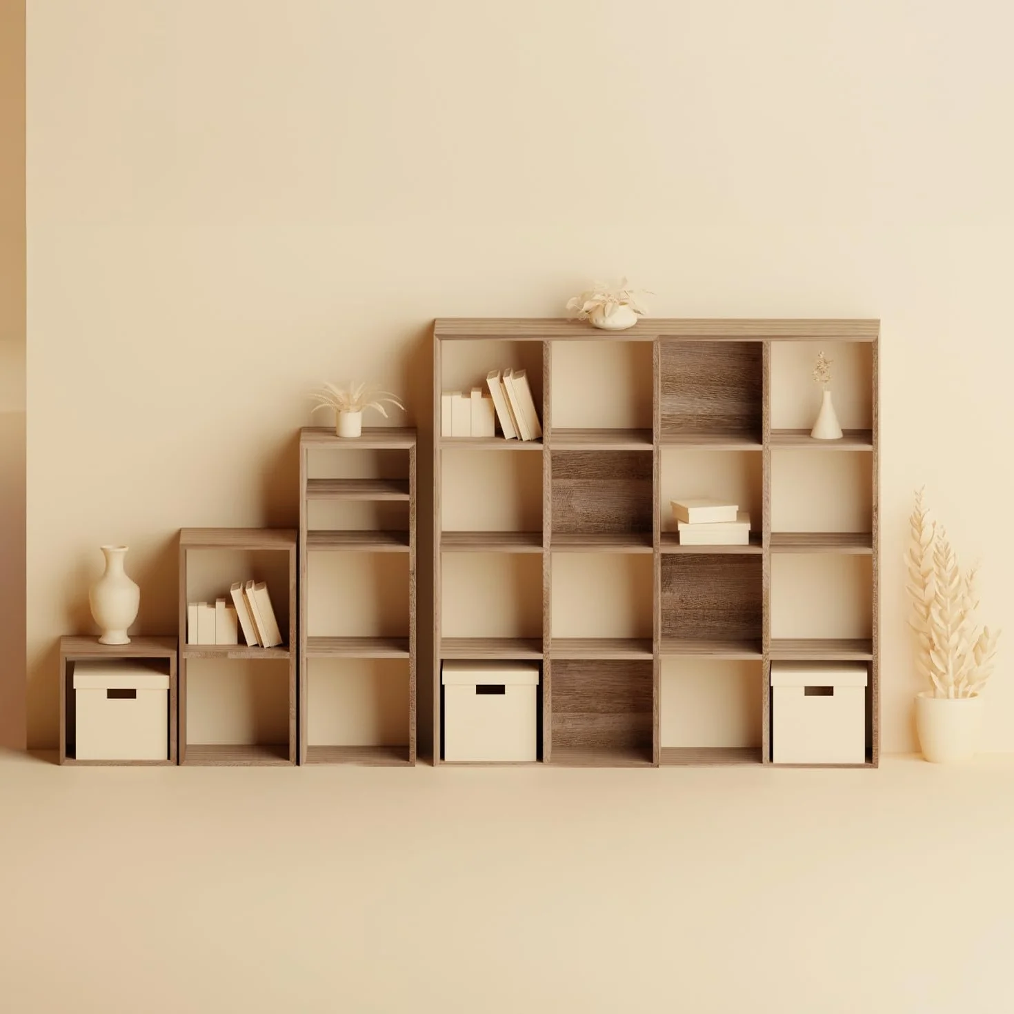 7H SEVEN HOUSE SpaceQub Estantería 16 Cubos 134x32x134cm