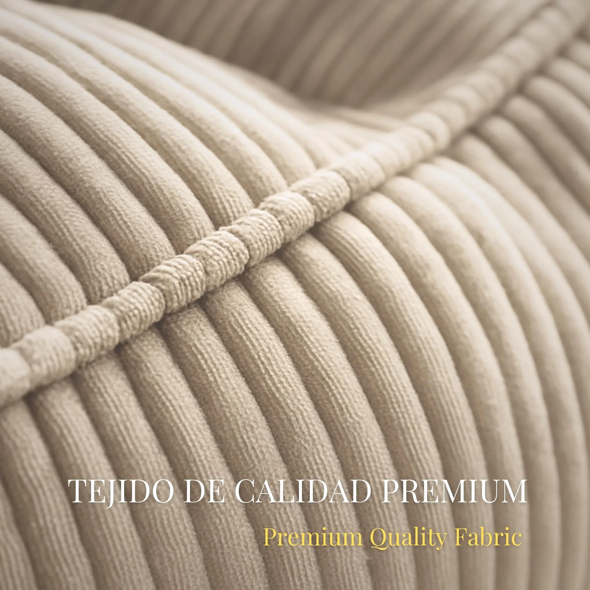 Aiire Sillón Puff con Relleno Incluido - Puf Salon, Dormitorio y Habitación Juvenil Moderno - Funda en Pana Premium Desenfundable y Lavable - Bean Bag XXL Gigante para Adultos [100x100x80]