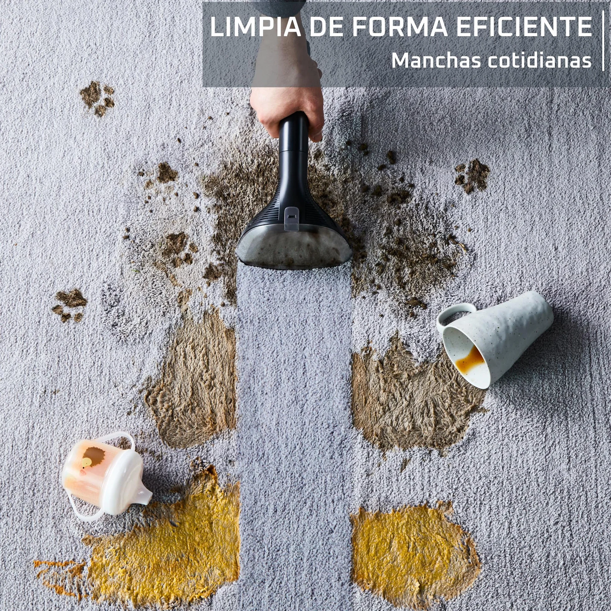 Rowenta Clean It, Aspirador de tapicerías Multiuso, Gran depósito extraíble de 1,8 L de Agua Limpia y 1,5 L de Agua Residual, Diseño Compacto, 12,5 kPa, 400 W, Autolimpieza, IN5010 (Reacondicionado)