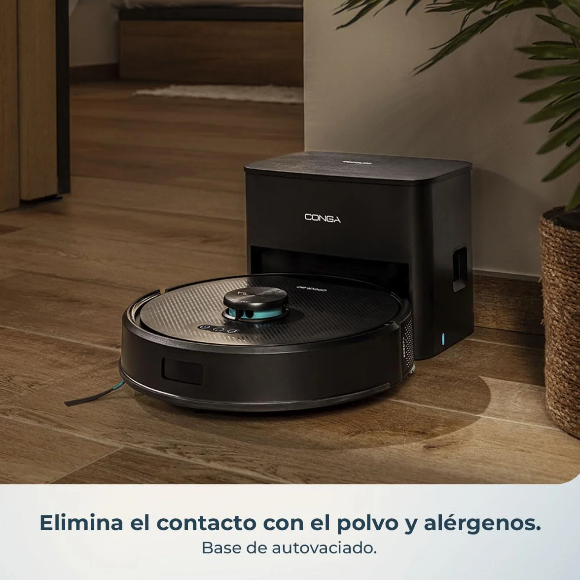 Cecotec Robot Aspirador y Friegasuelos Conga Y50 X-Treme 5000Pa Base Autovaciado 3L Navegación Láser