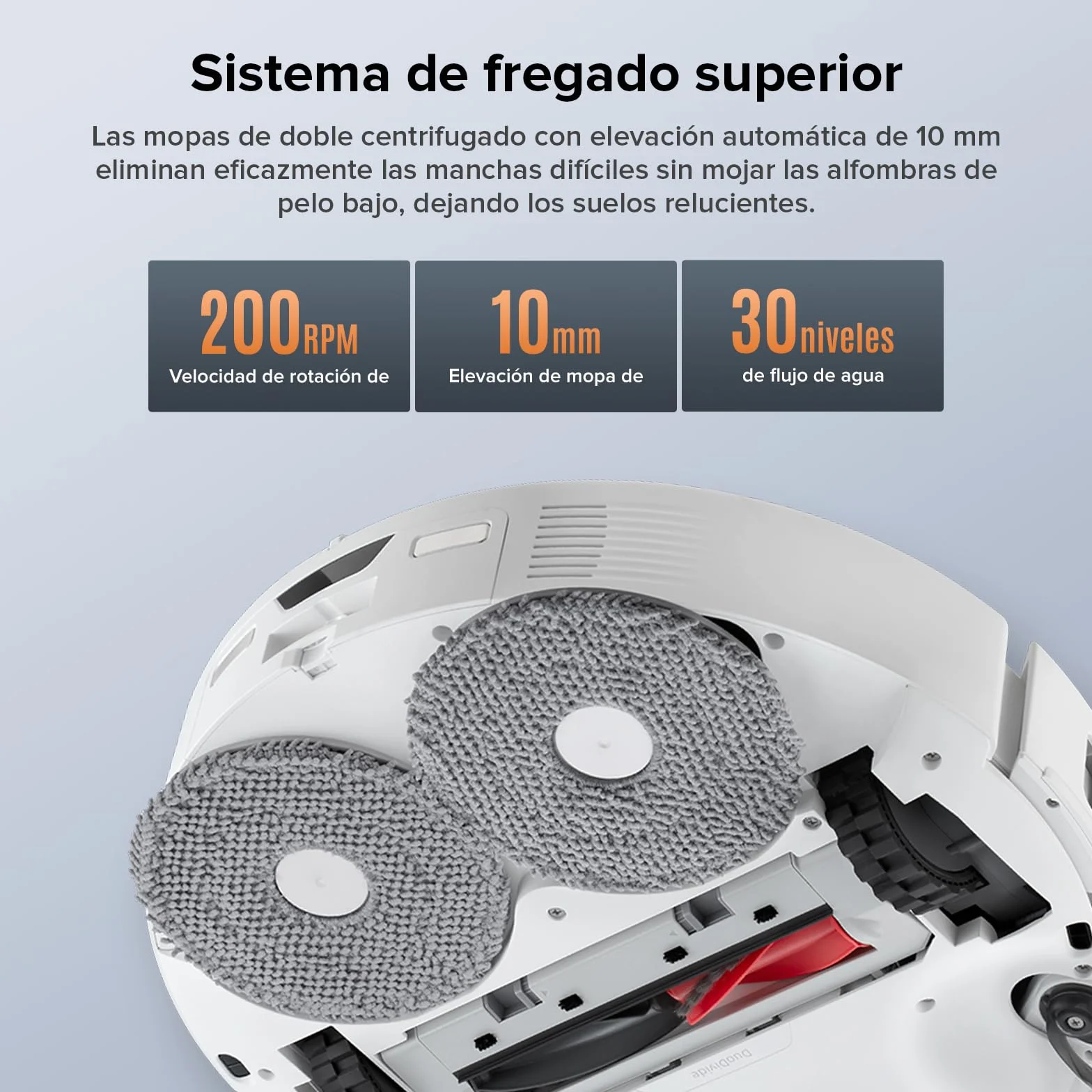 roborock Qrevo Edge S5A Robot Aspirador y Fregasuelos 18.500 Pa, Sin Enredos, FlexiArm Cepillo Lateral y Mopa, Lavado con Mopa de Agua Caliente y Autolimpieza, Secado con Aire Caliente, Blanco