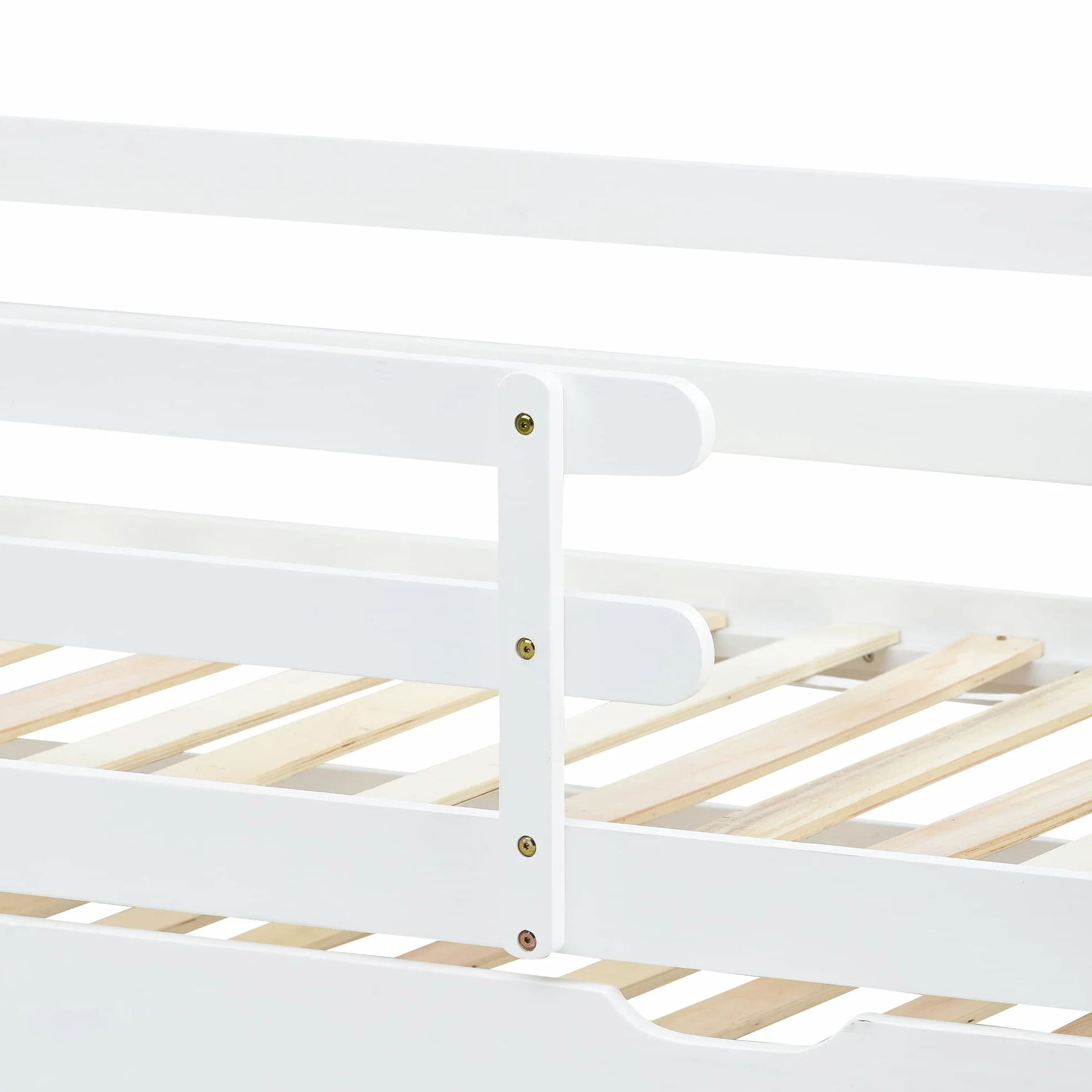 Lexiou Estructura Cama, Diseño Multifuncional con Brochadora，Cama Doble, 90 x 200 y 90 x 190 cm，Apto para Niños o Adolescentes.