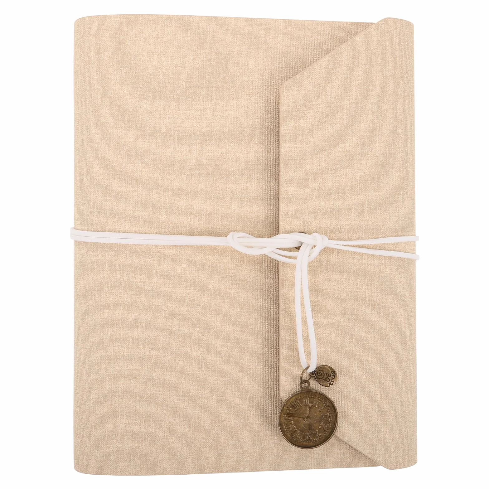 Genérico álbum de Fotos Scrapbook Beige DIY con páginas Autoadhesivas, Carpeta de Hojas Sueltas para Couples Libro Recuerdos, Wedding y Graduation Organizador Fotos, Diario Recuerdos Viaje