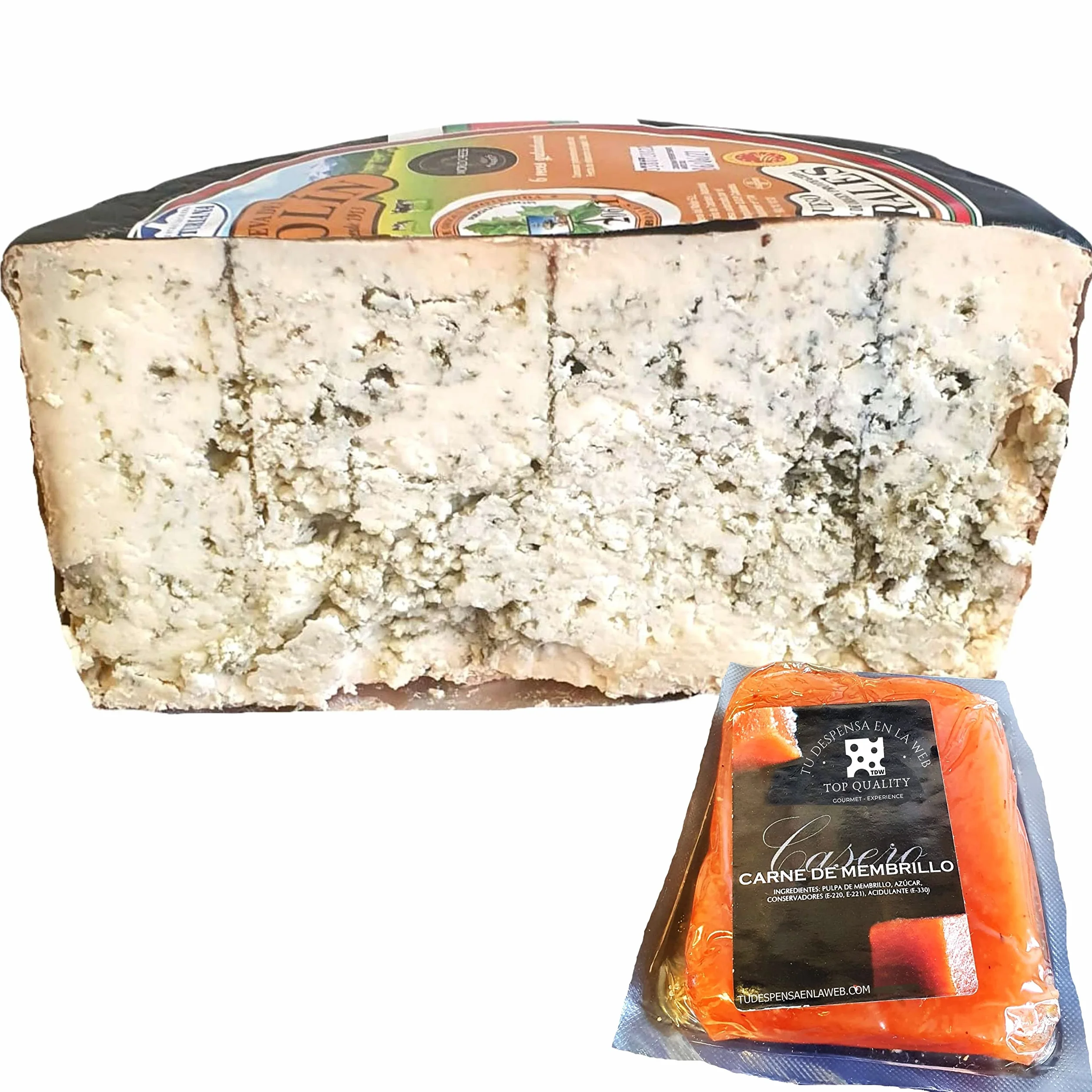 Queso Cabrales Denominación de Origen Protegida 1250 gramos Medio Queso con Membrillo World Cheese Award