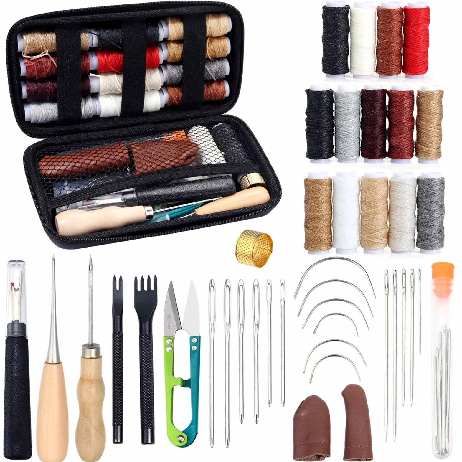 Kit De Costura De Viaje 1 juego de kit costura multifunción con hilo color, aguja y tijeras, accesorios portátiles for el hogar(Black)