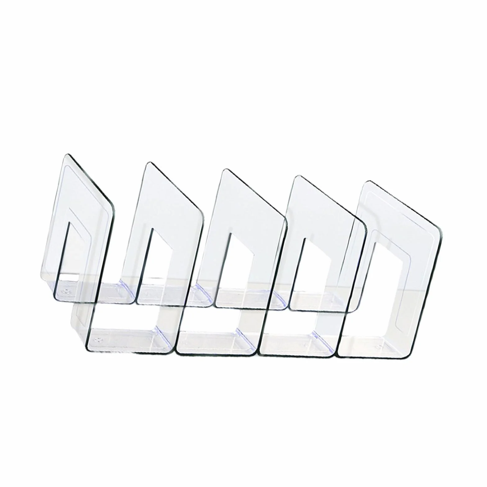 Elegante organizador de bolsos de acrílico transparente y resistente, divisor de estante de 4 secciones para armario y soporte de exhibición, soporte de almacenamiento, soporte para bolso de vestidor