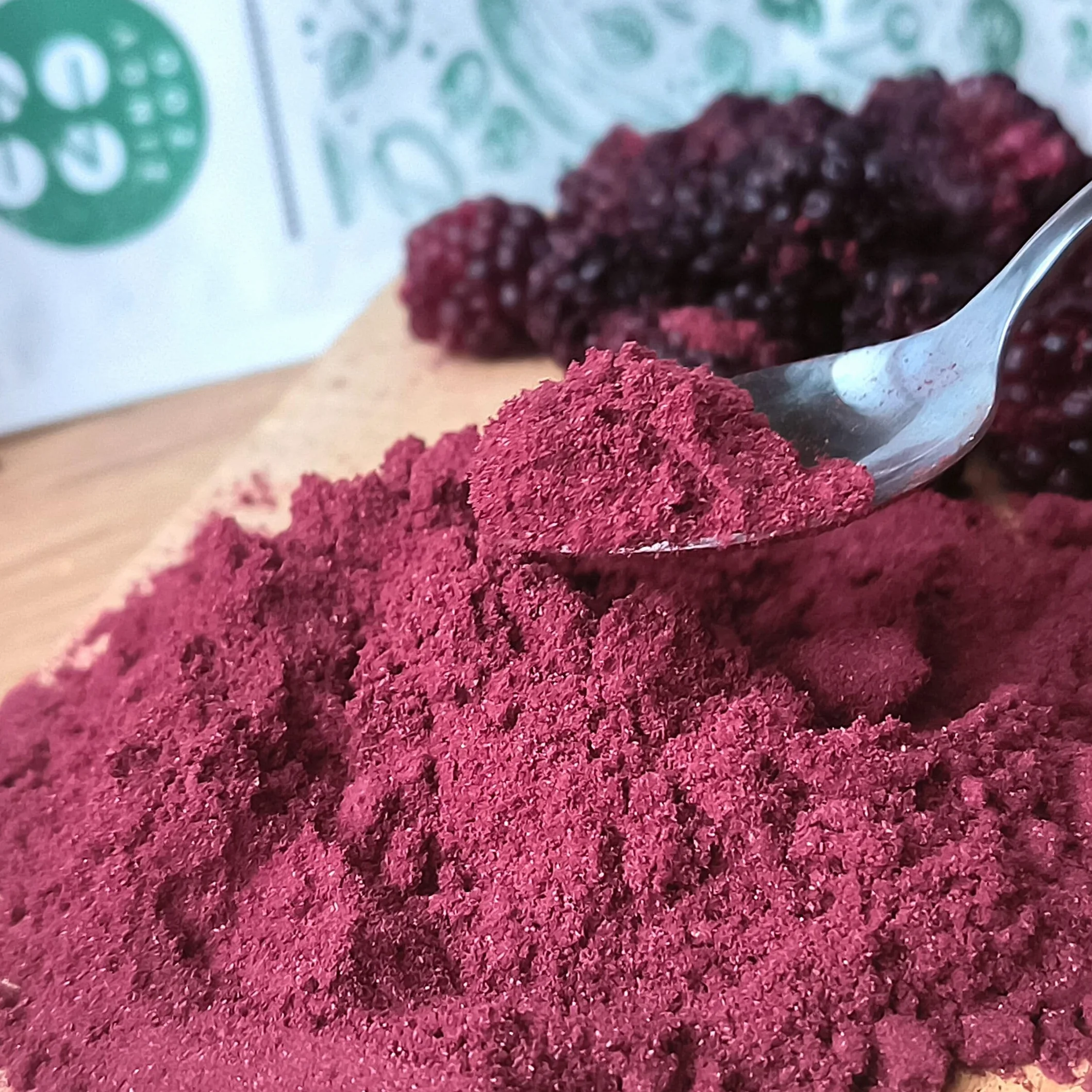 Polvo de Mora Liofilizado Natural Puro 100% Deshidratados Sin Azucar Blackberry Fruit Powder Freeze Dried ZingyZoo