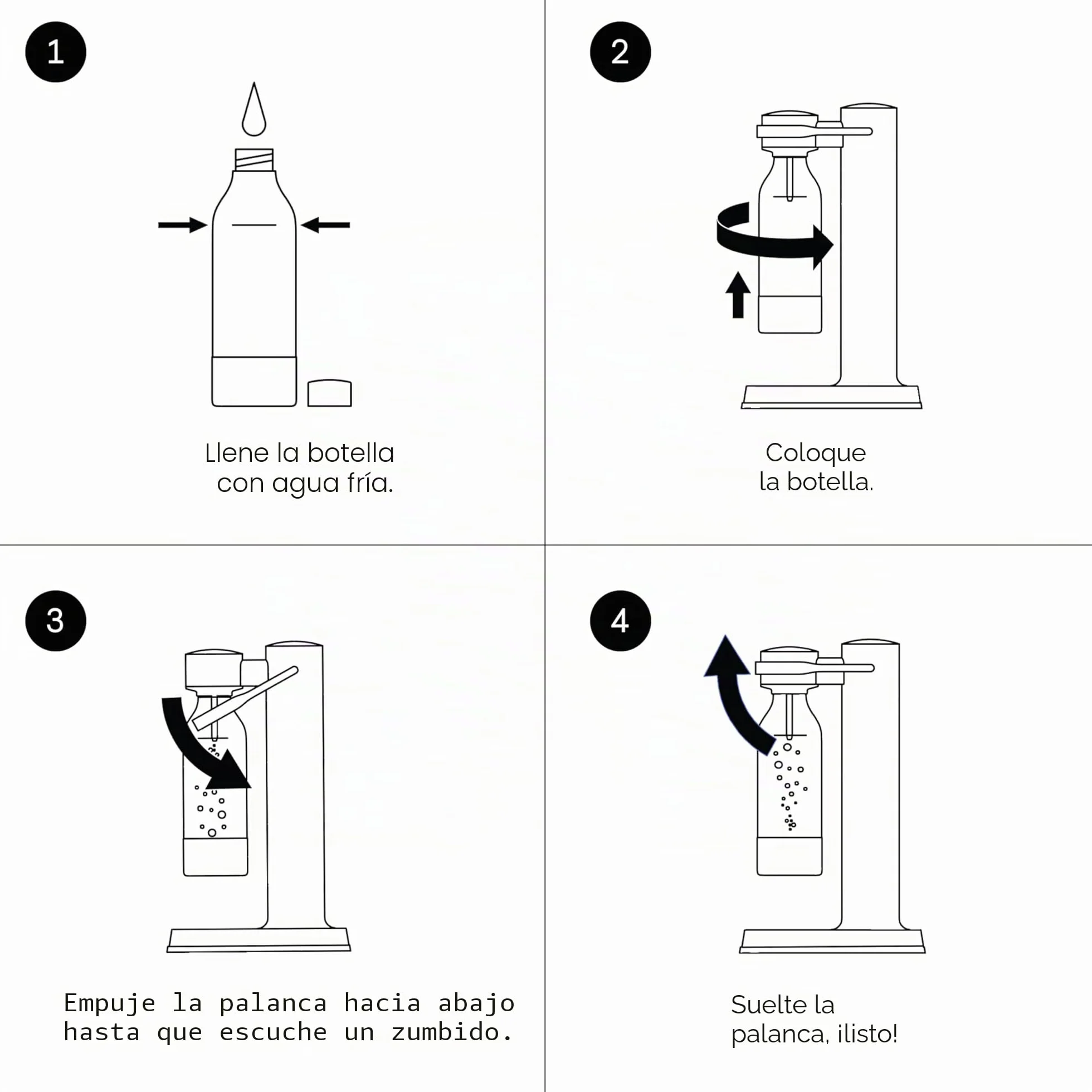 Aarke Carbonator 3, Máquina para hacer Agua con Gas en Acero Inoxidable con Botella 800ml