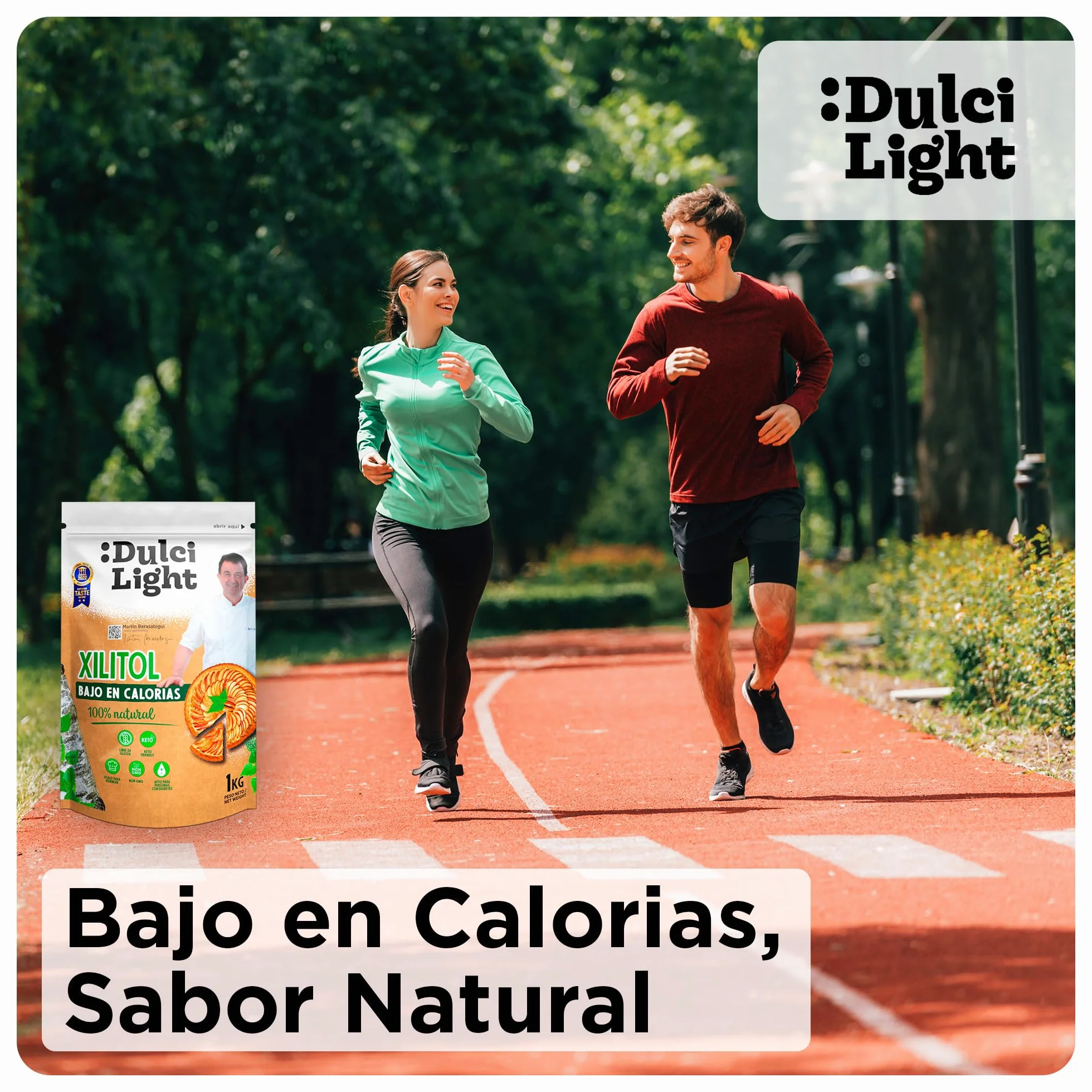 DulciLight Xilitol 1 KG Natural de Abedul Finlandia Sustituto del Azúcar Bajo en Calorías