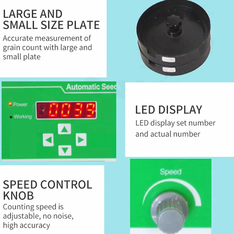 Contador Automático de Semillas 220 V 5 Capacidades de Conteo para Mijo Arroz Soja Maíz