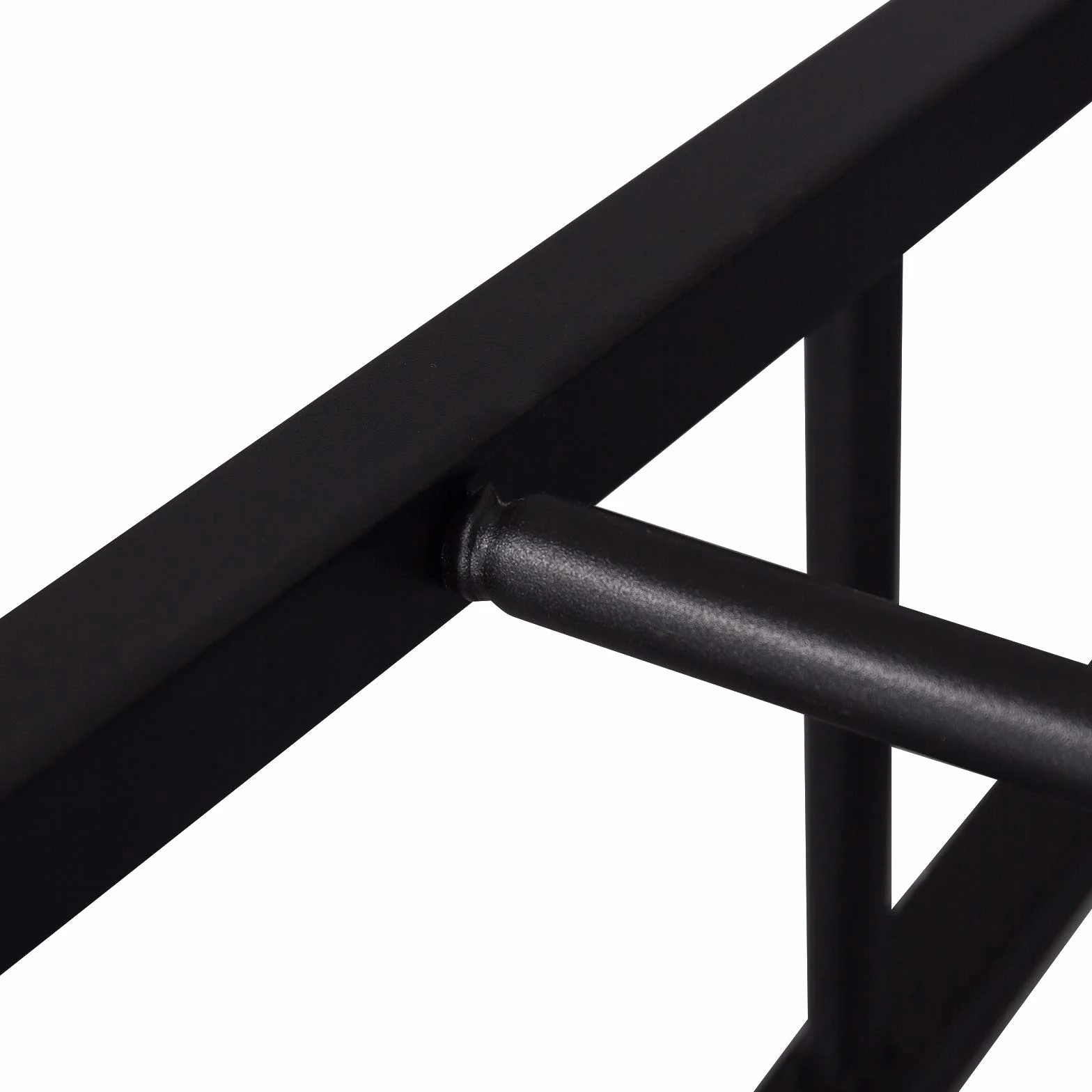 WOLTU Taburete de Bar Silla de Comedor para Cocina Estructura Metal MDF Negro