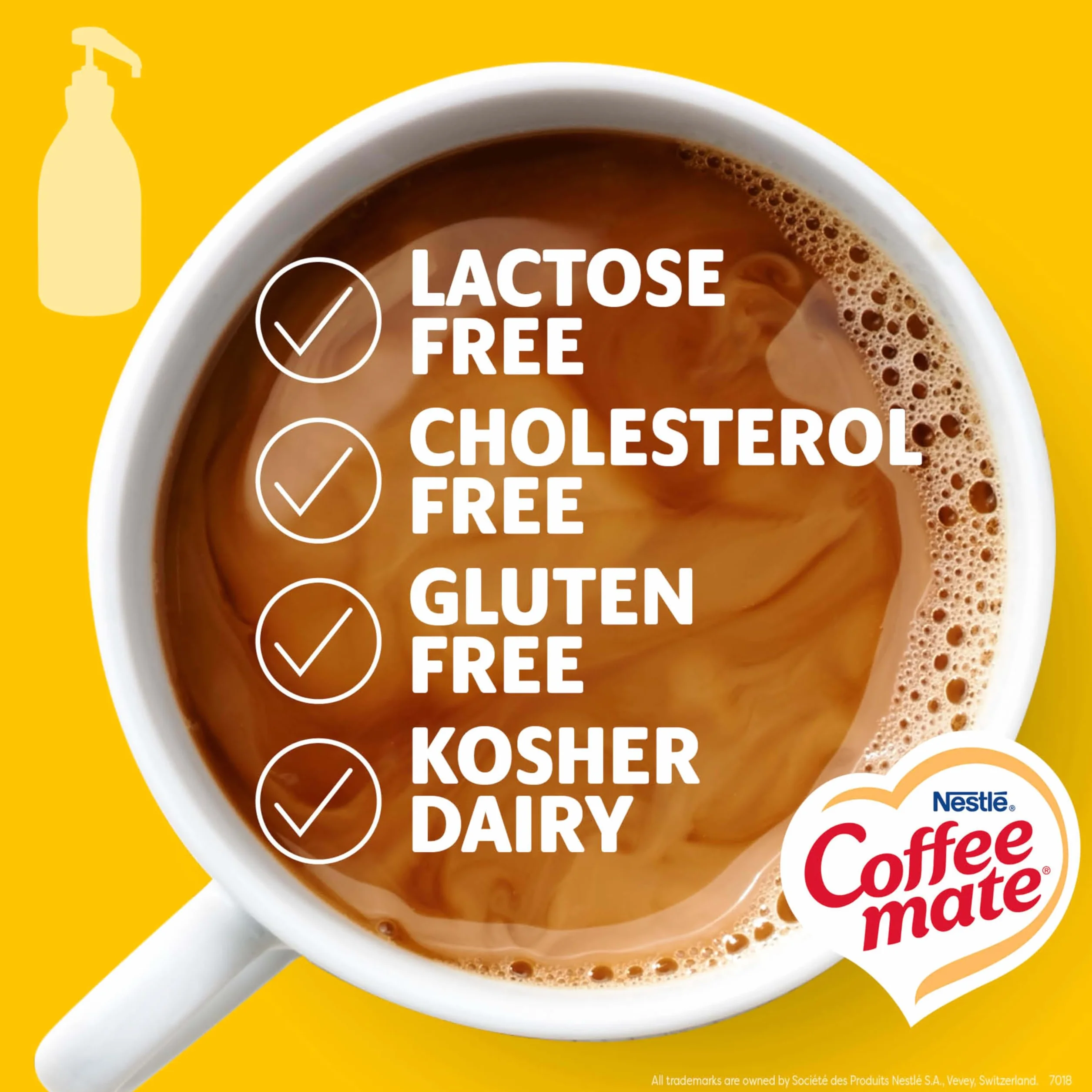 NESTLE COFFEE-MATE Coffee Creamer Hazelnut 1.5L Liquid Pump Bottle Pack of 2