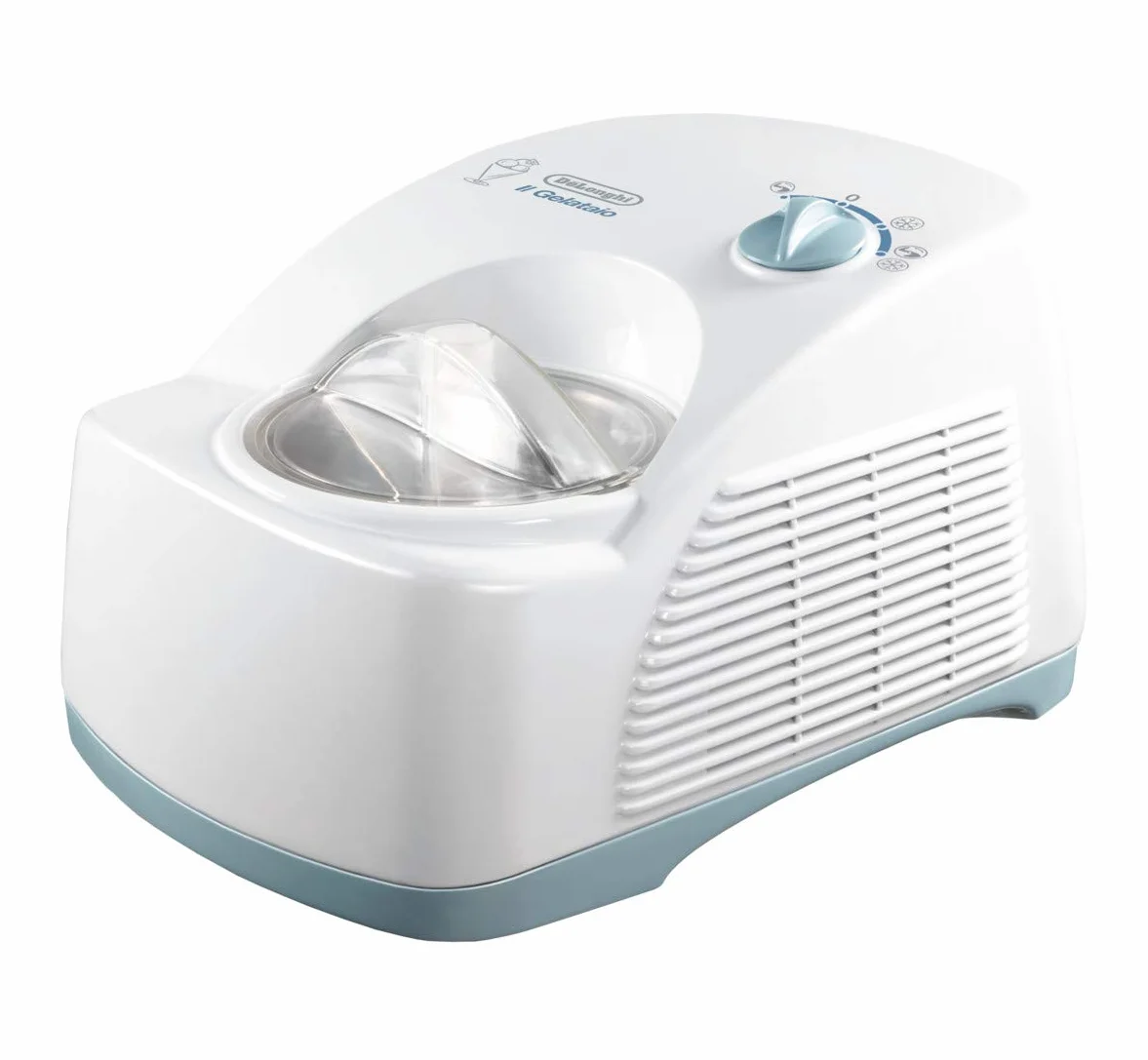 DeLonghi ICK 5000 Máquina para hacer helado con compresor, 230 W, 1.2 L, color blanco