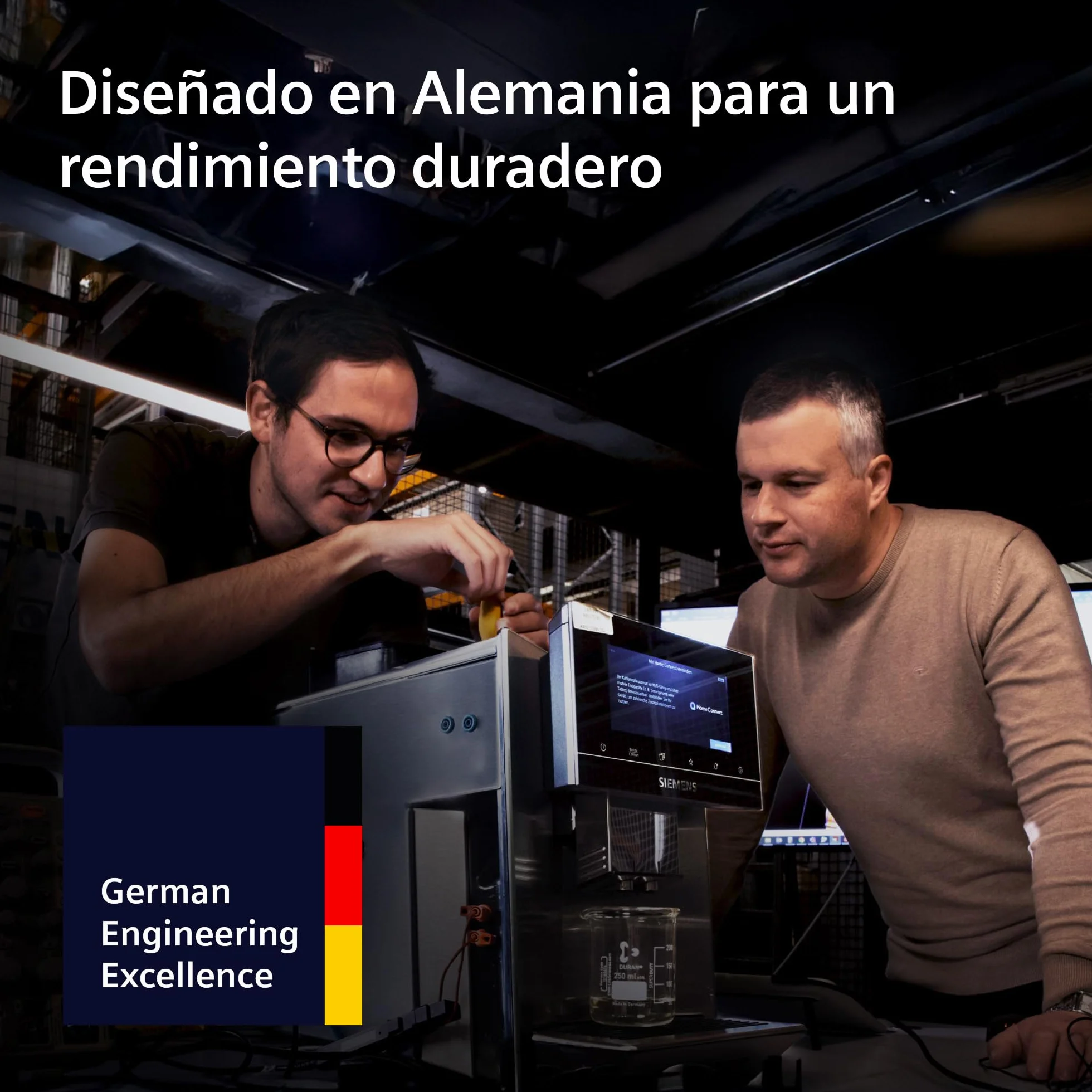 SIEMENS, cafetera superautomática, EQ900 iAroma, sabores personalizados, molienda precisa, pantalla grande para uso intuitivo, dos depósitos para granos diferentes, inox, TQ927E03