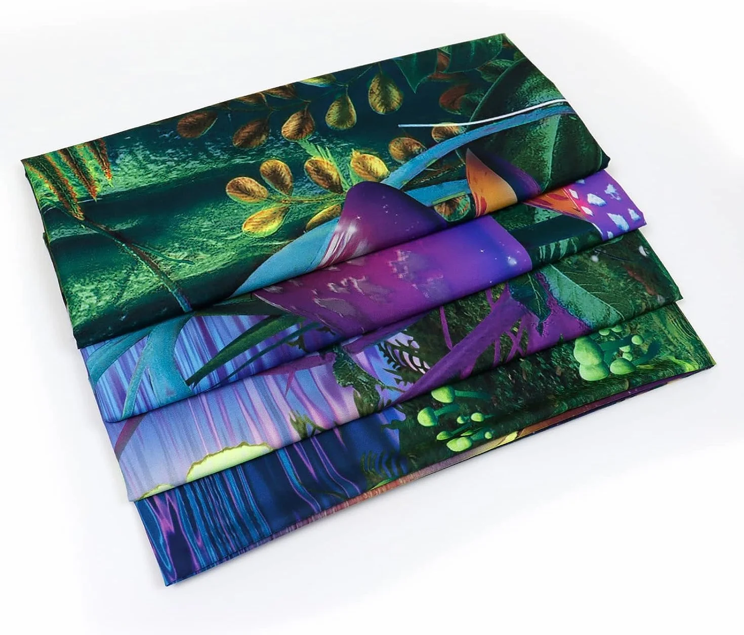 Ulticool Tapiz que Brilla en la Oscuridad Luz Negra Reactiva UV Setas Mariposas 200 x 150 cm