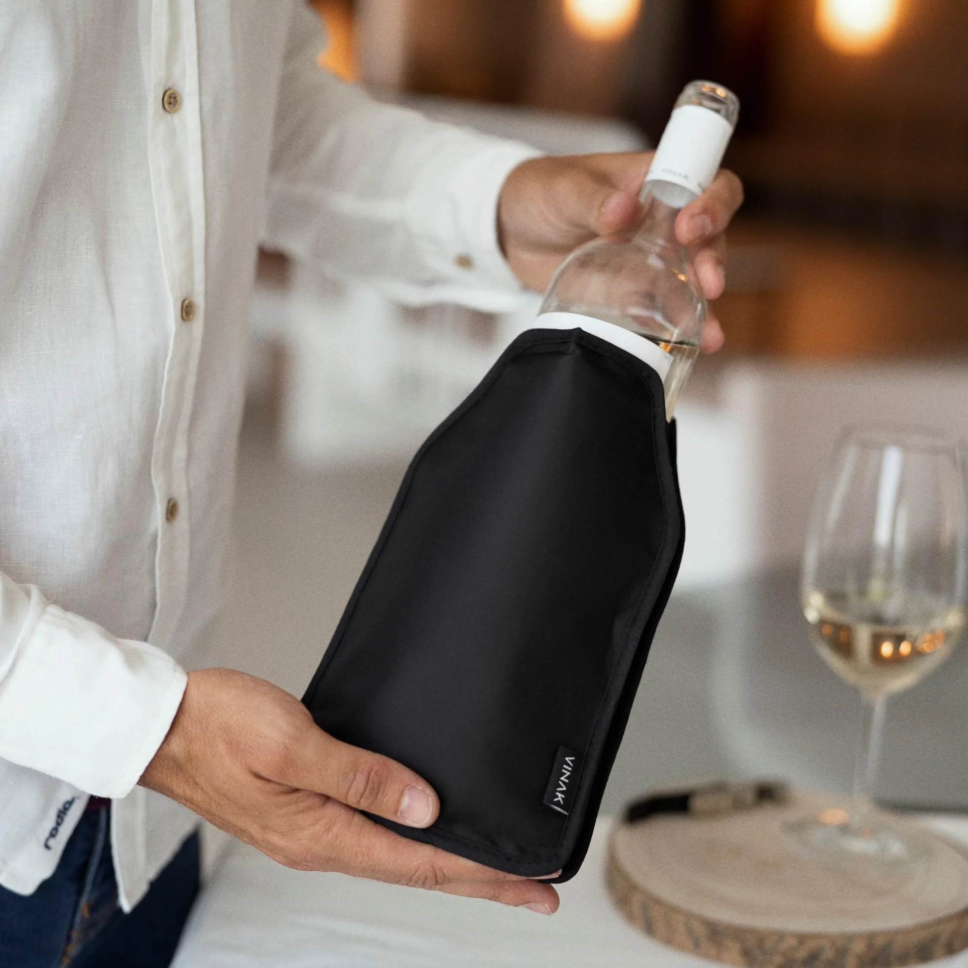 Funda enfriadora XPERT para botellas de vino Negro 5 capas aislantes