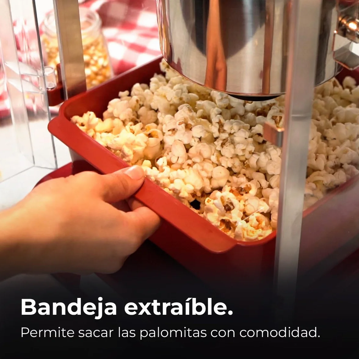 Cecotec Máquina de Palomitas Eléctrica Fun&Taste P´Corn Classic 300 W Acero Inoxidable 500 ml