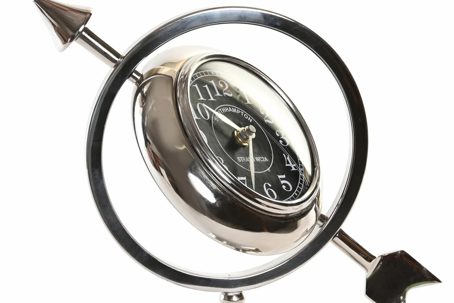 Reloj Sobremesa Aluminio Niquelado 23x8x30