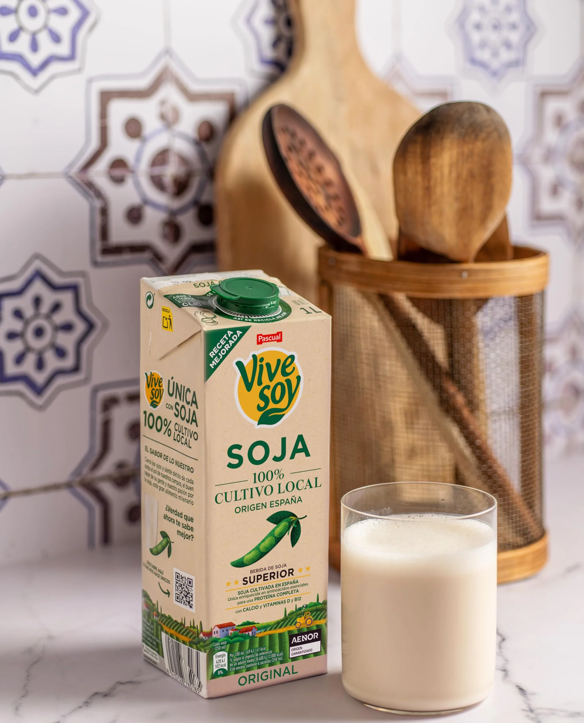 Vivesoy Bebida Vegetal de Soja 100% Cultivo Local Pack 6 x 1L