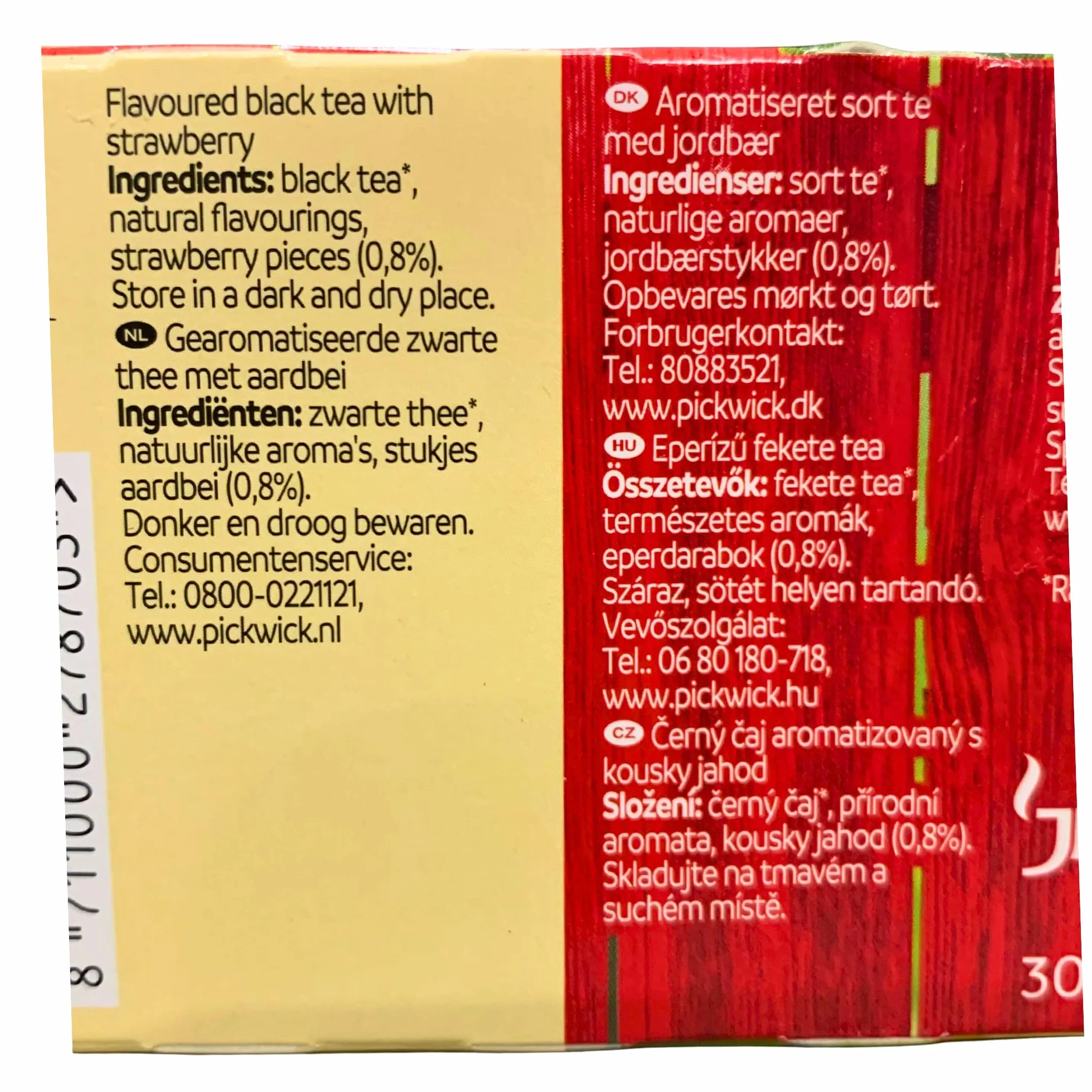 Pickwick Té de frutas y fresas 20 piezas 30 g