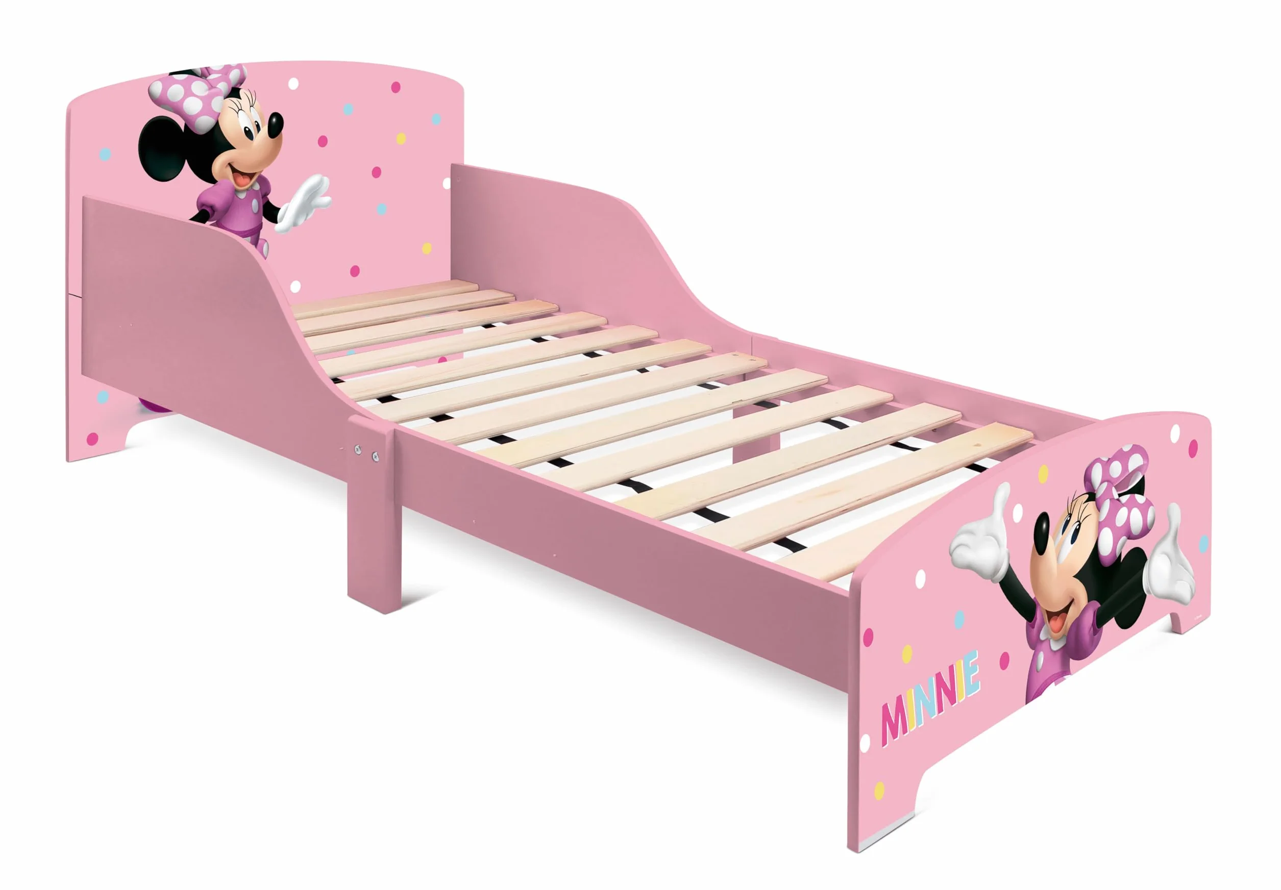 Cama Infantil de Madera Disney Minnie Mouse ARDITEX 77x143x60cm Rosa Apta colchones 70x140cm