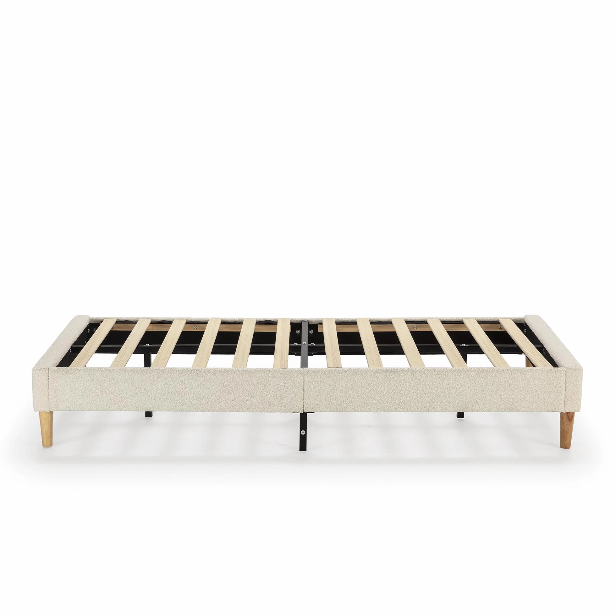 HOMN LIVING Base tapizada Niebla 90x190 cm Color Beige, somier tapizado, 30 cm Altura