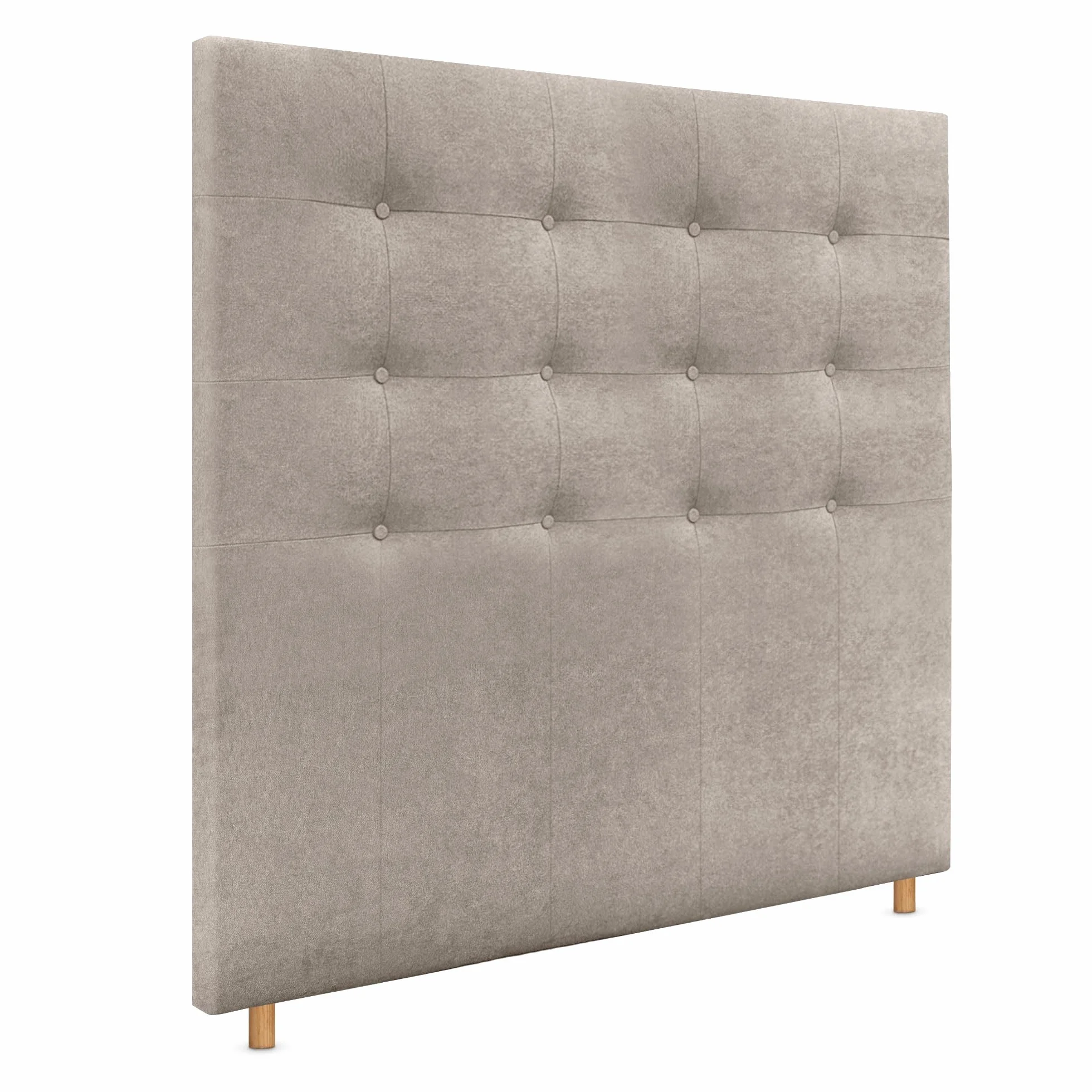 DHOME Cabecero Capitoné hasta el Suelo 150x120cm Tela Beige Tapizado ACUALINE para Cama