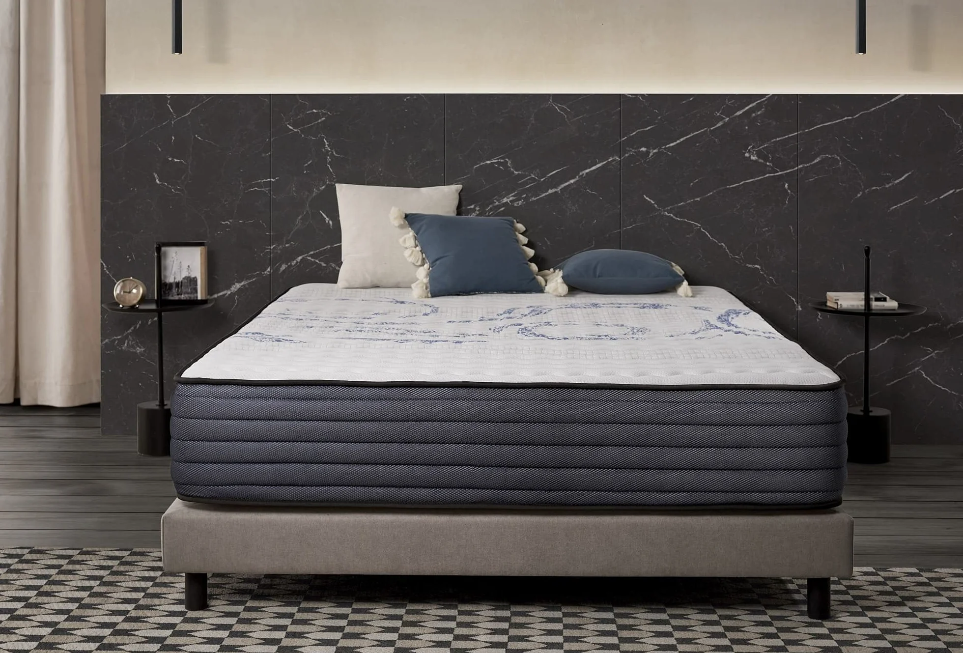 Naturalex Colchón Viscoelástico Perfectsleep 135x190 cm 30 cm Firme Espuma HR Blue Látex Hipoalergénico Reversible Verano/Invierno