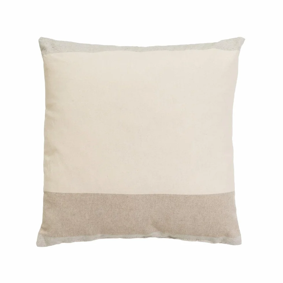 Set de 5 Cojines de Rayas Beige y Marrón 45x45 cm Polialgodón con Relleno LOLAhome