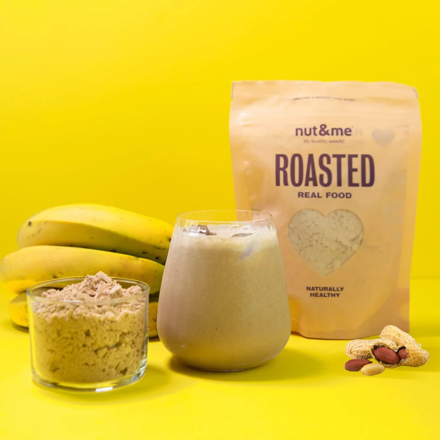 Cacahuete en Polvo Desgrasado Premium 400 gr nut&me | Crema de cacahuete en polvo 100% Natural Vegano Proteína vegana Sin Gluten Pack 2 x 200 gr