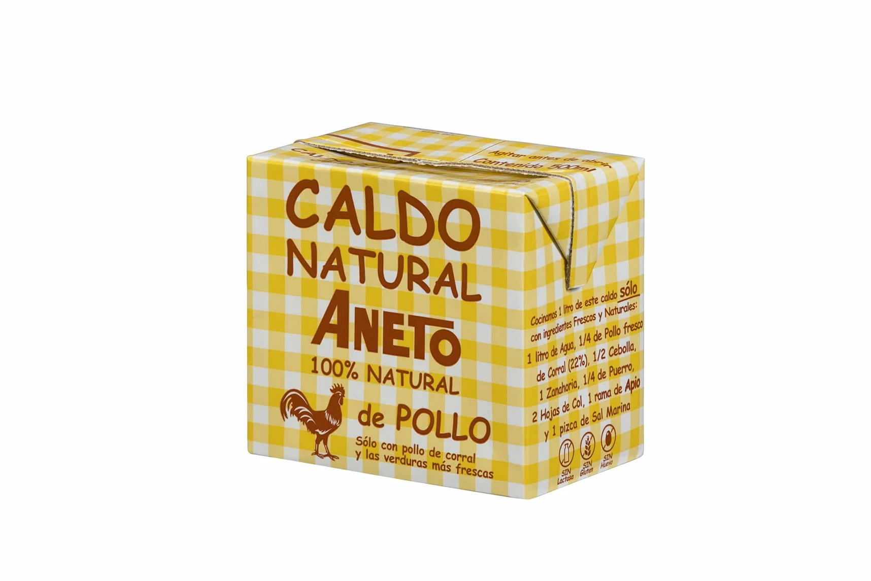 Aneto Caldo de Pollo Natural 0,5 L Pack 6