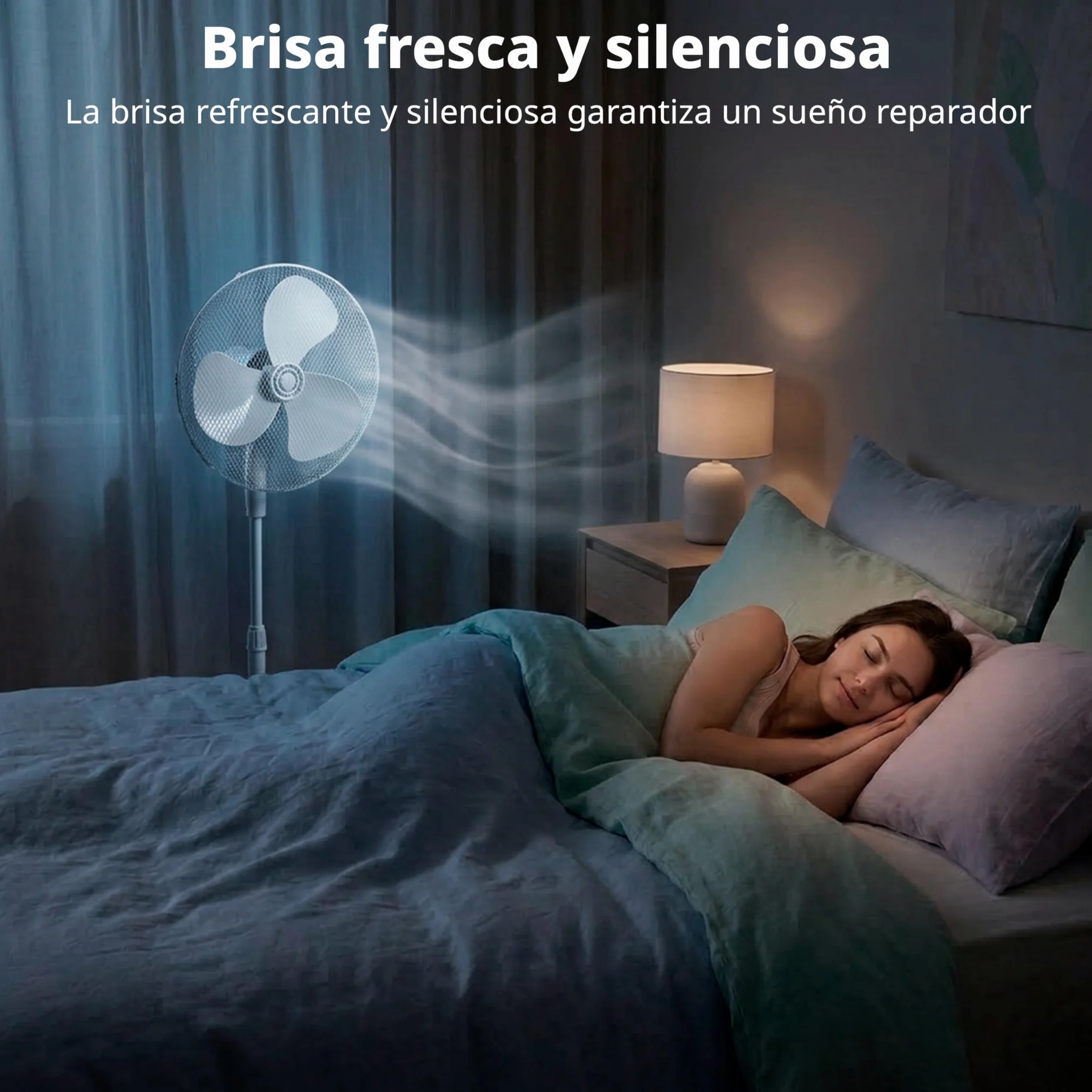 COMFEE Ventilador de Pie 40W 3 Velocidades Oscilación 90º Altura Ajustable Flujo de Aire 40m3/min Silencioso